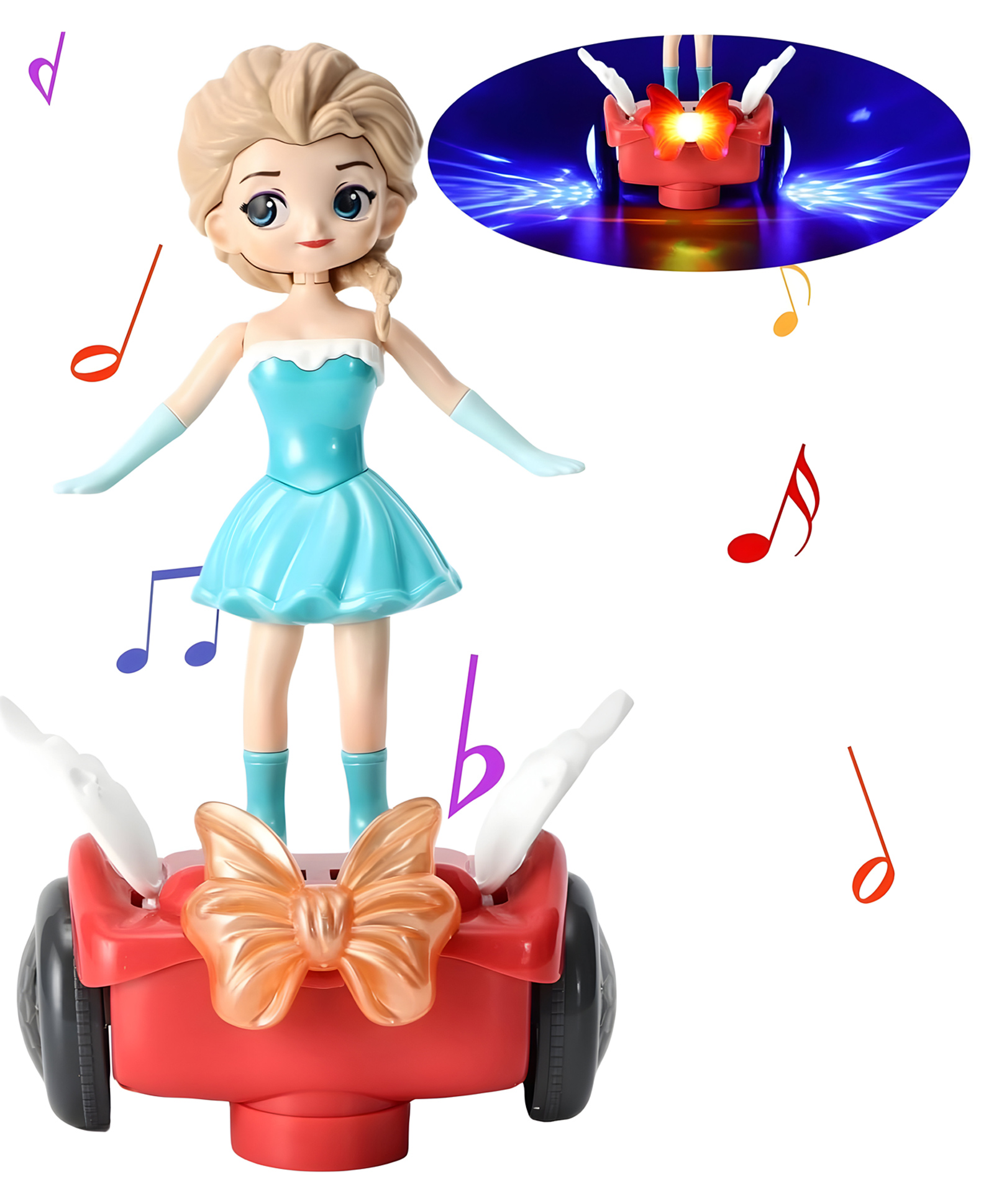 Negocio Toys for Girls,dancing Princess Interactive Robot Elsa Toys Car for Little Girls Age 4-7 with Colorful Flashing Lights&music,pretend Christmas Birthday Gift Toys for Kids - Pack of 1 - Color May Vary-image-25