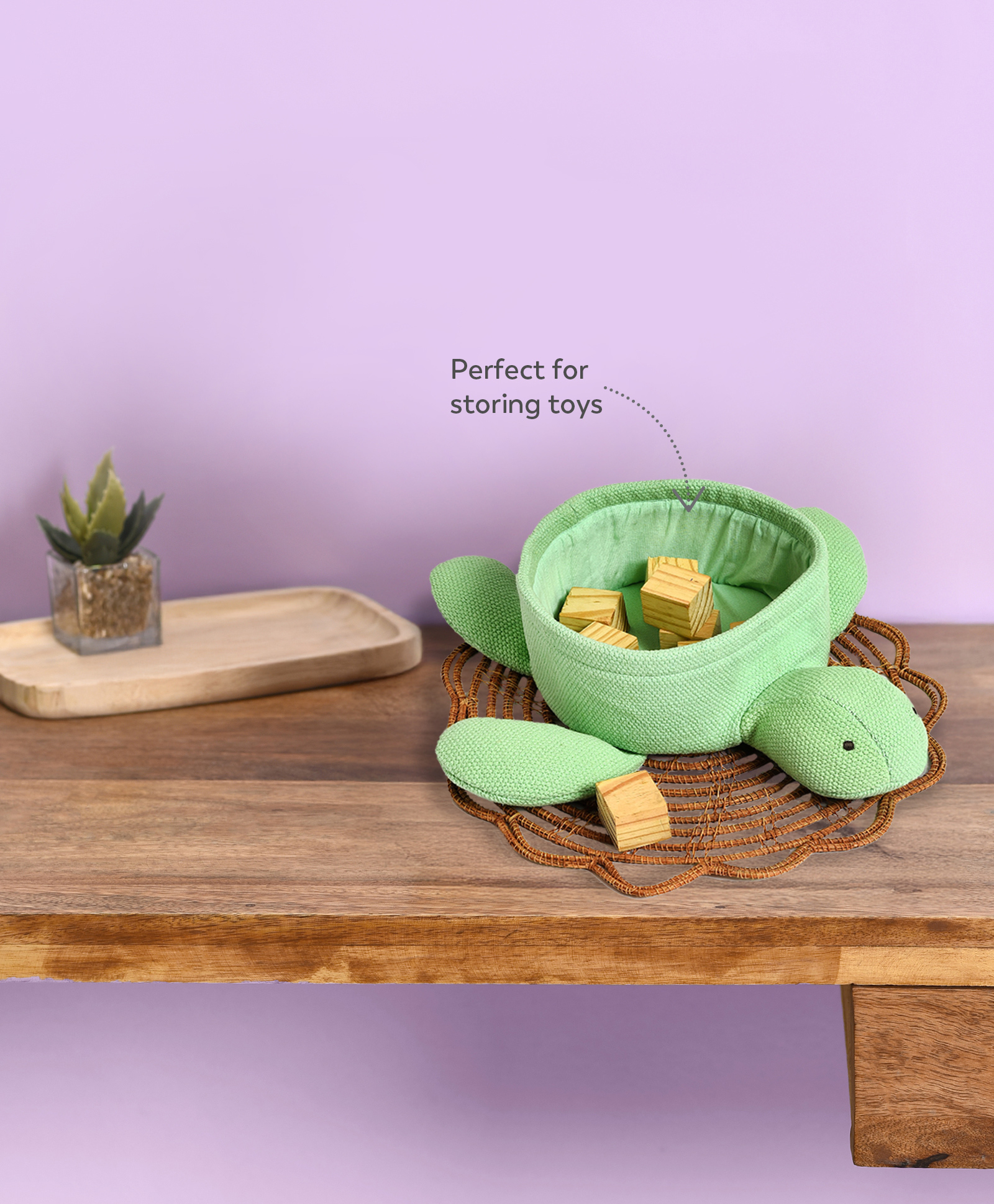Mi Arcus Turtle Storage Basket Green-image-1