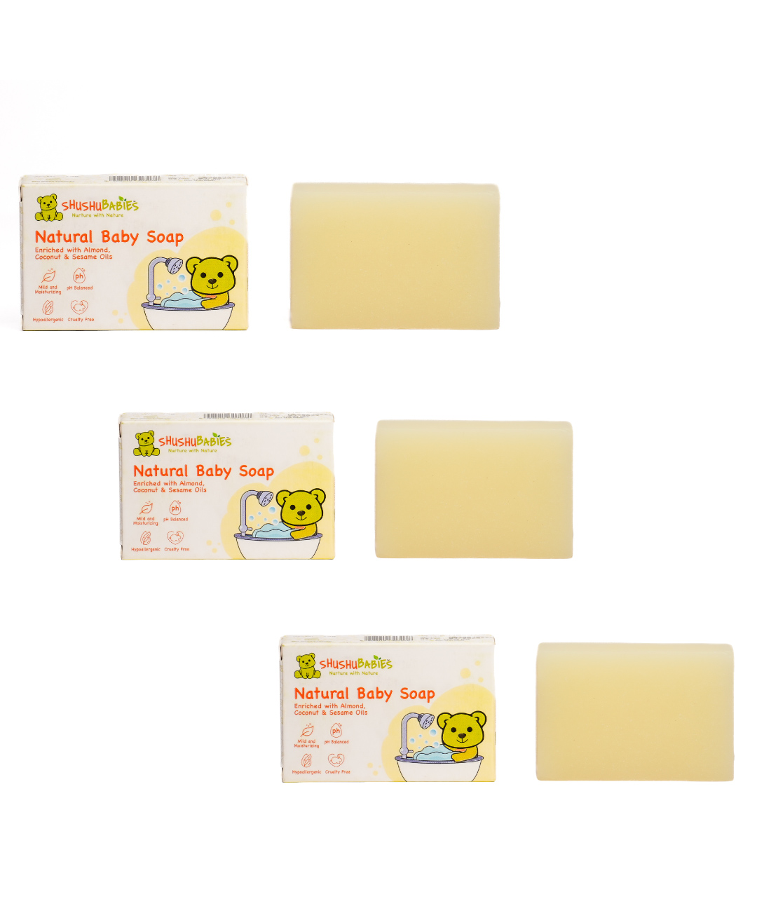 ShuShu Babies Natural Kids Soap Bar(pack of 3)-picture-28