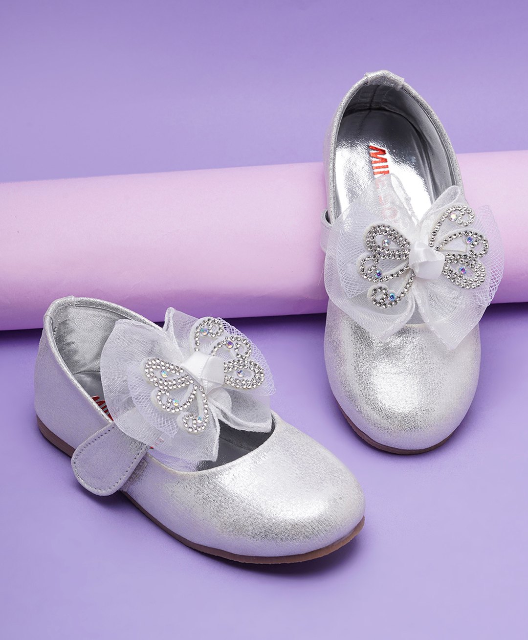 Mine Sole  Bow Detailed  Ballerinas - Silver-image-19
