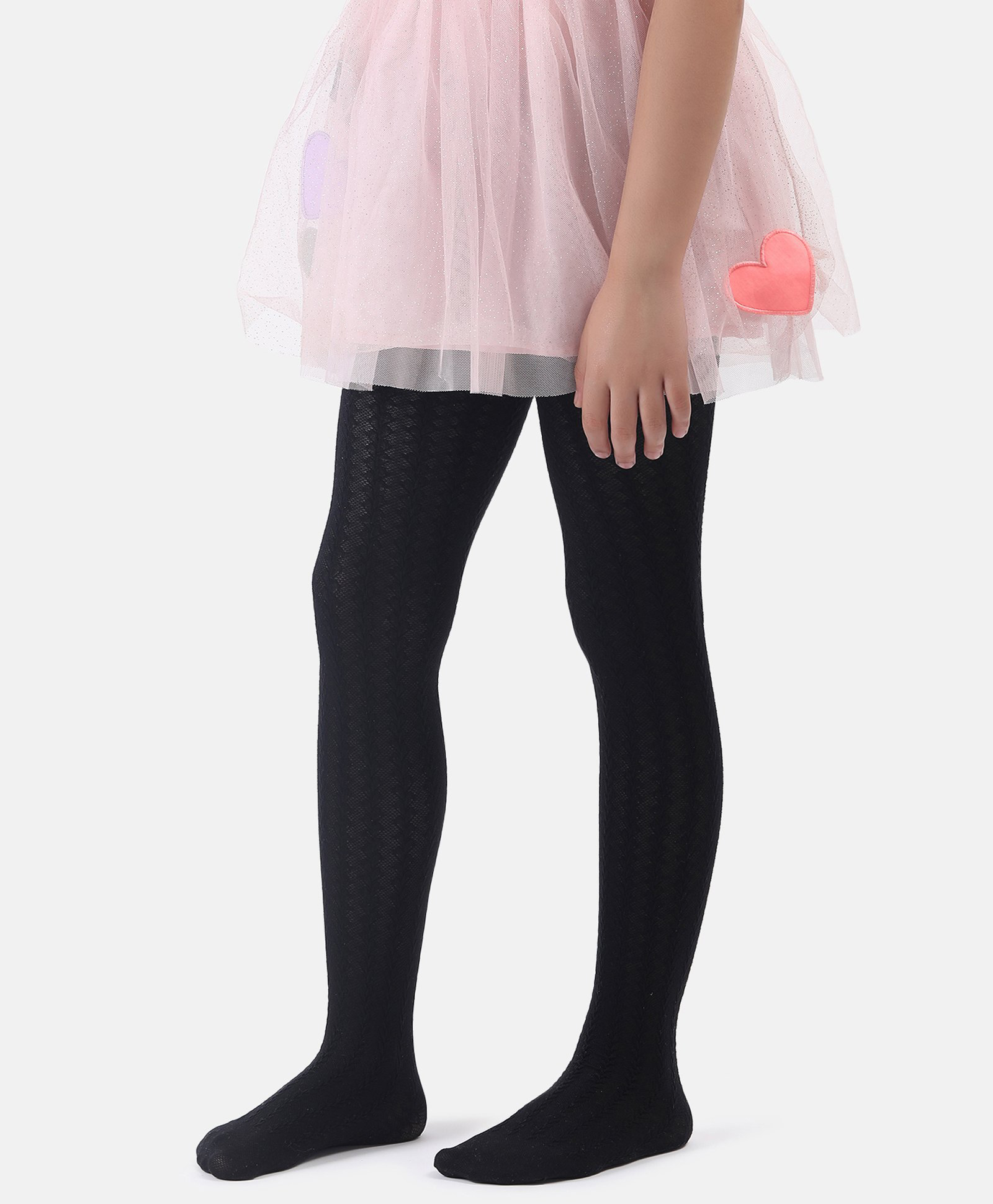 NEXT2SKIN Nylon Self Designed  Stockings - Black-picture-15