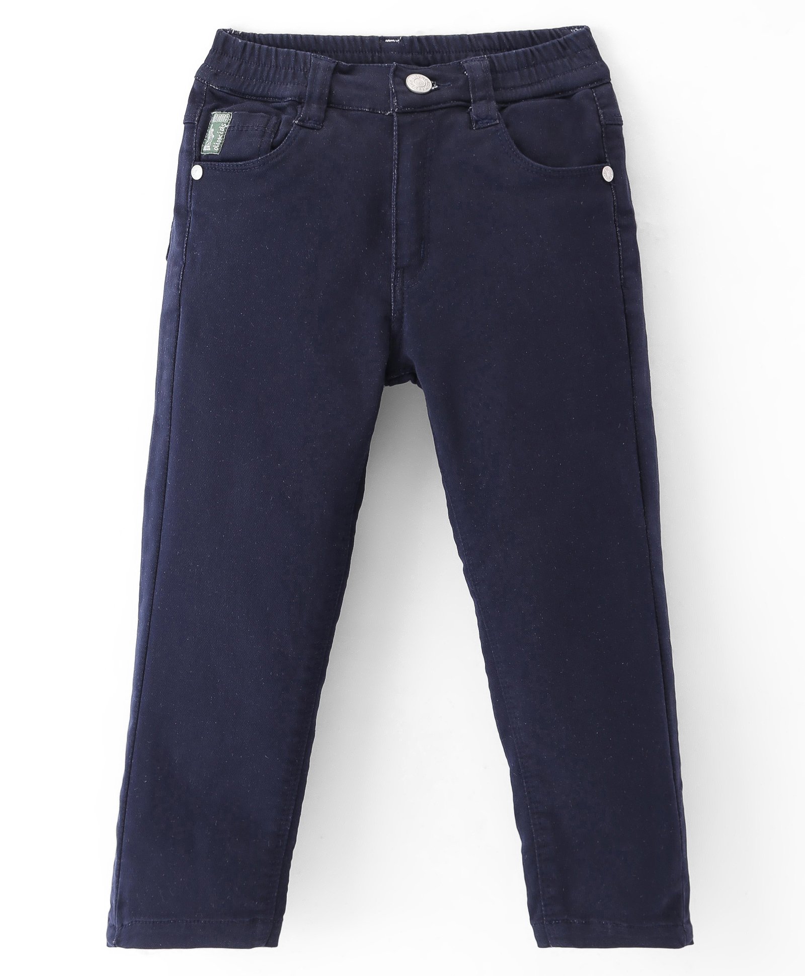 Olio Kids Cotton Full Length Solid Trouser  - Navy Blue-image-18