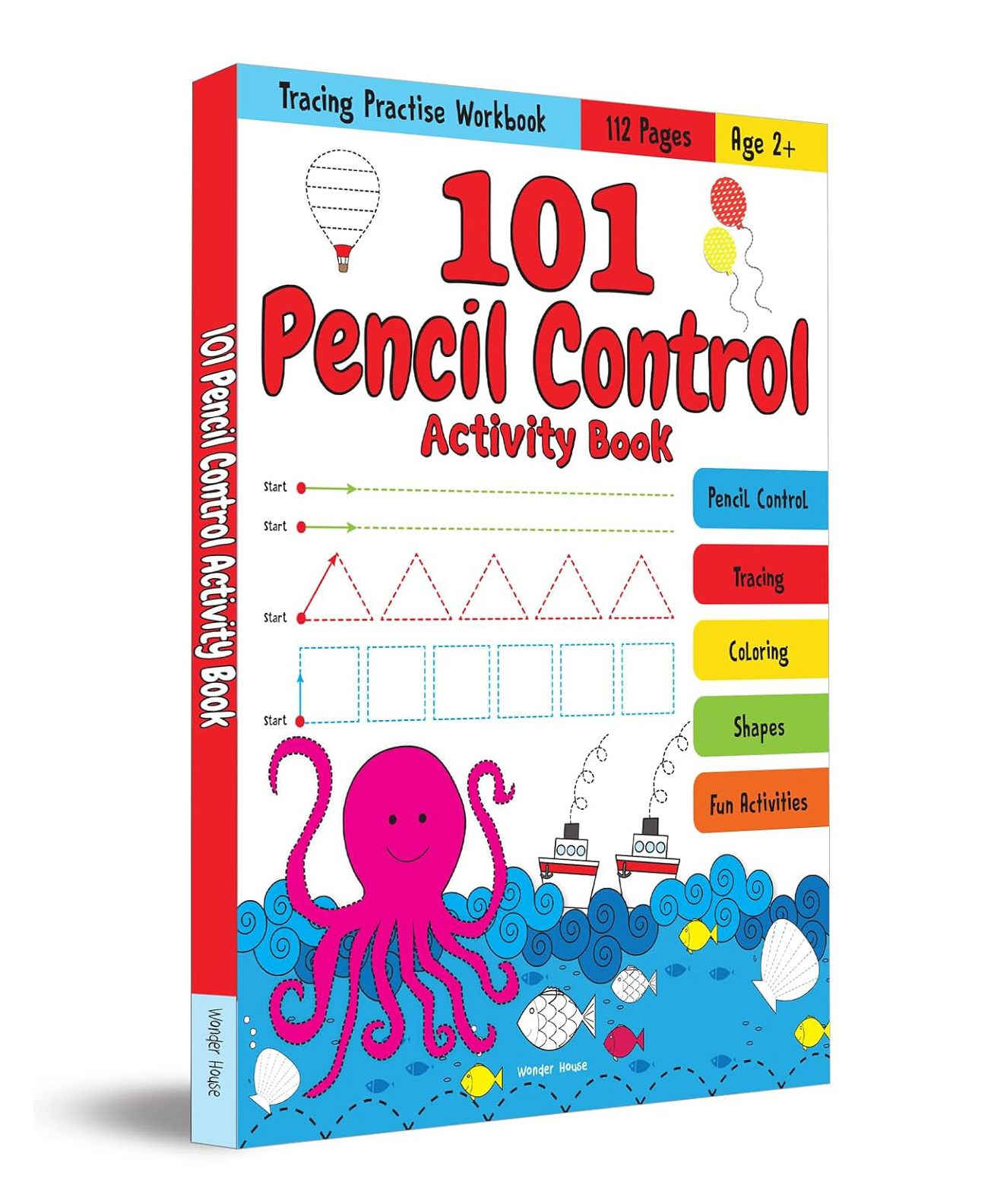 wonder house books 101 Pencil Control Activity Book For Kids: Tracing Practise Book-picture-17