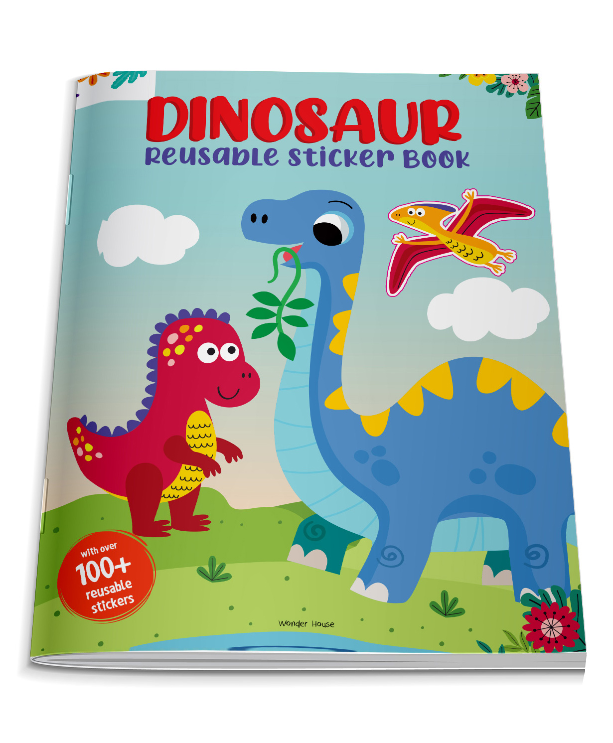 wonder house books Dinosaur World Reusable Sticker Book for Children-picture-21
