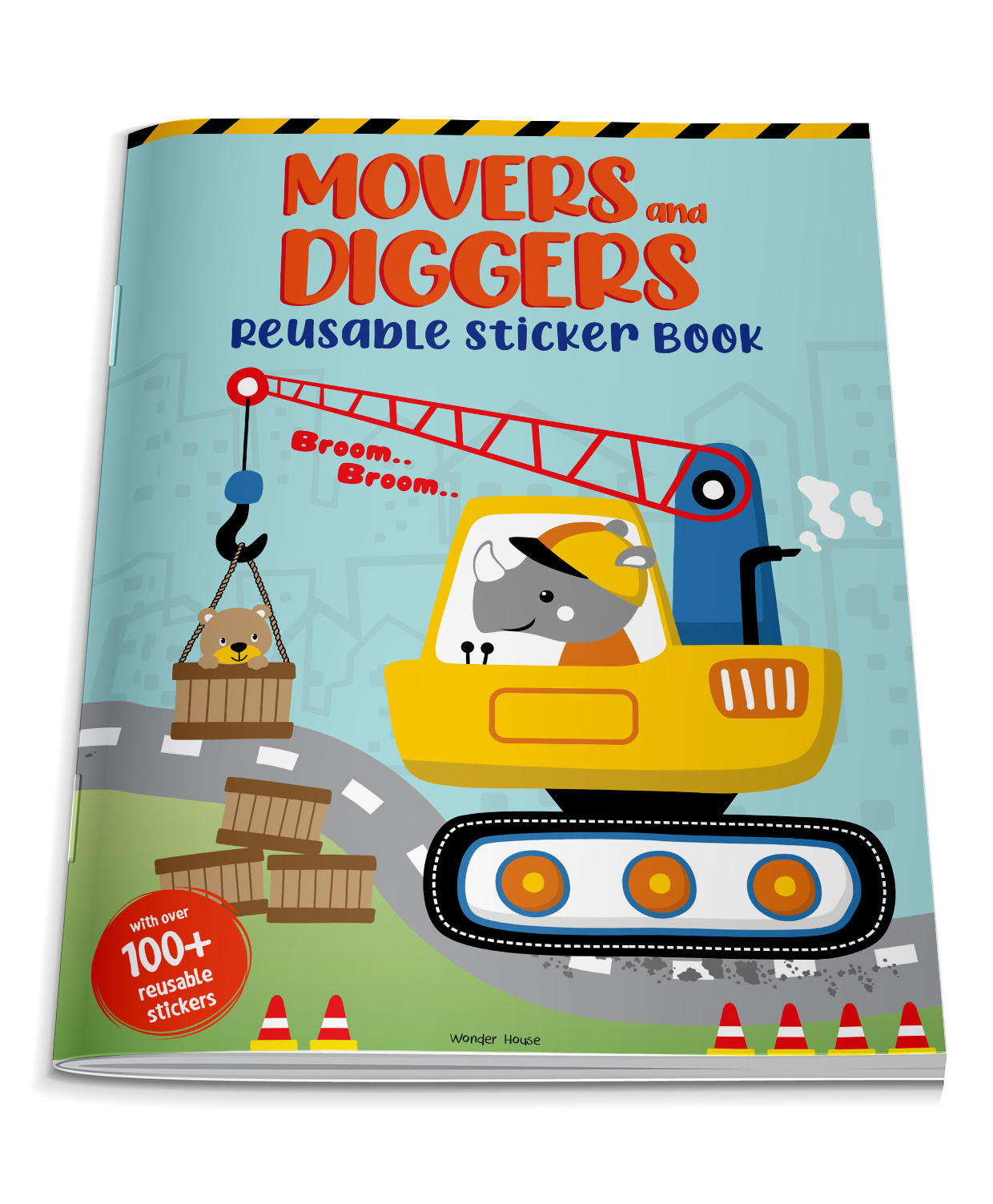 wonder house books Movers and Diggers Reusable Sticker Book for Children-picture-14
