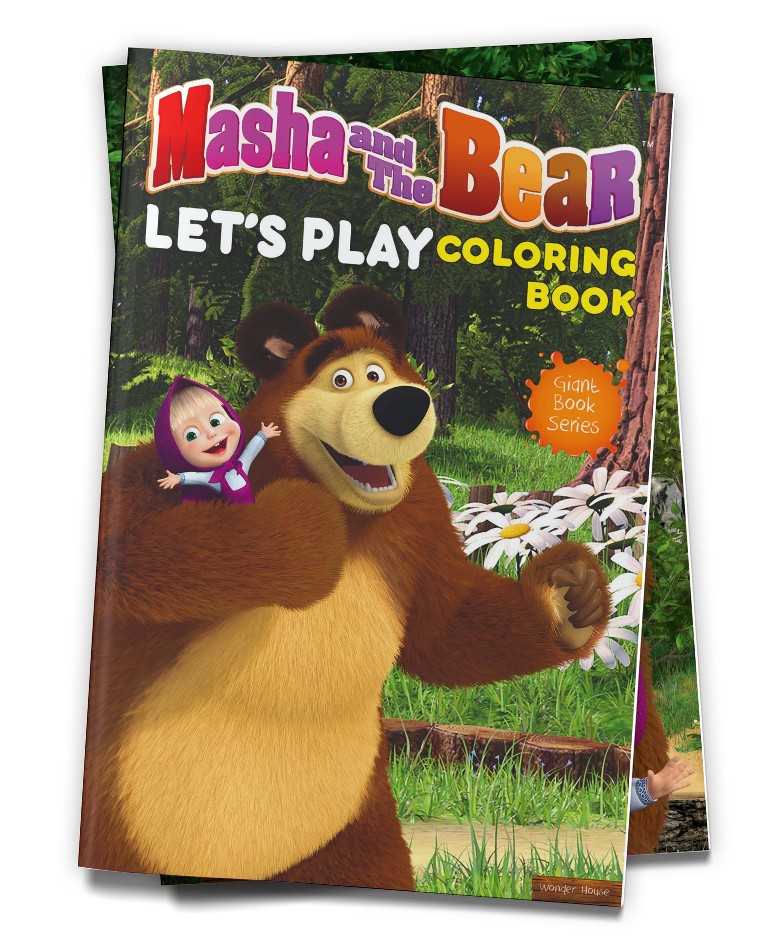 wonder house books Masha And The Bear - Let's Play: Giant Coloring Book For Kids - English-picture-15
