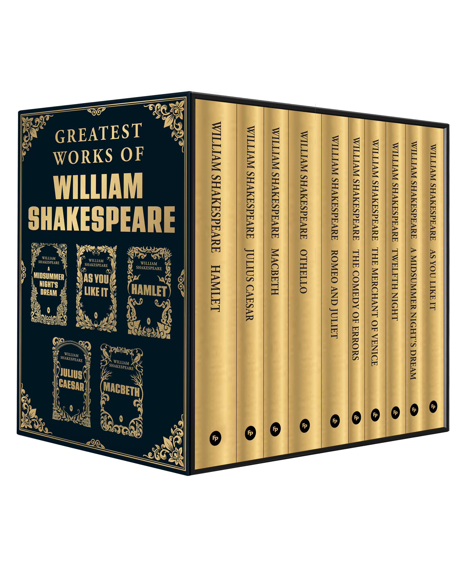 fingerprint Greatest Works of William Shakespeare (Boxed Set of 10) - Hamlet | Julius Caeser |Twelfth Night | A Midsummer Night's Dream | As You Like It, Fiction English-picture-20