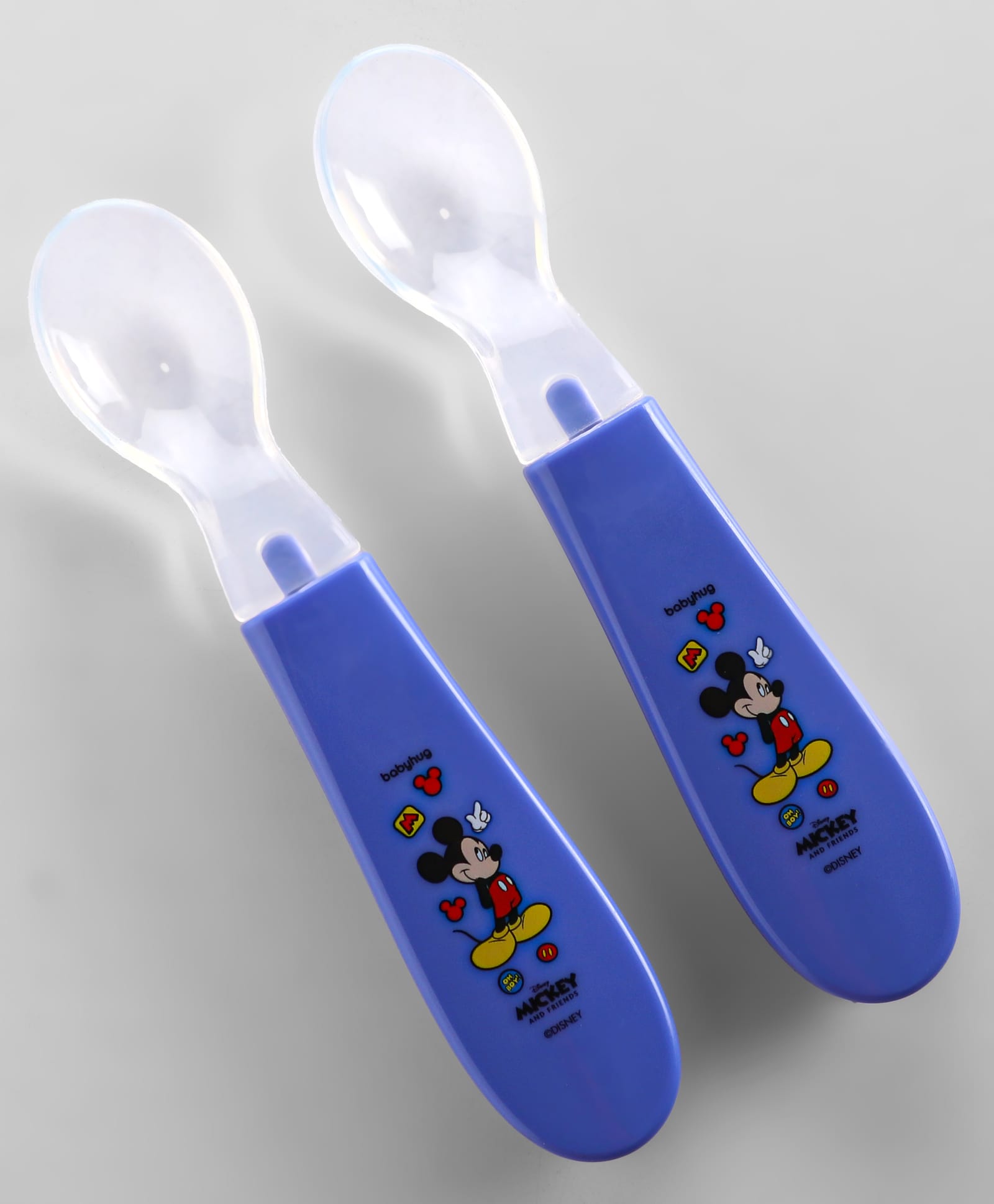 Babyhug Disney Mickey Mouse Silicone Spoons Pack of 2 - Navy Blue-image-14