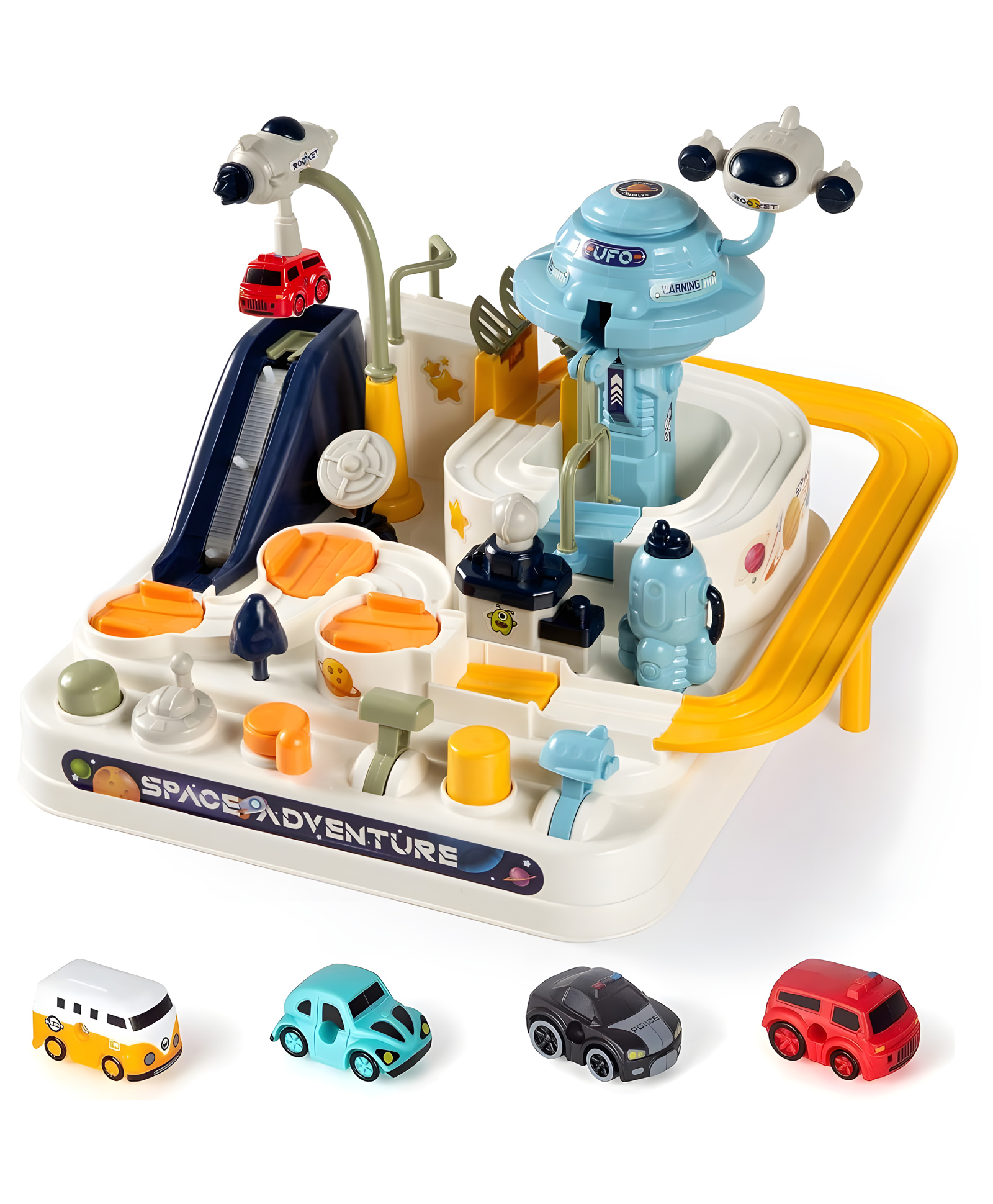Yamama Explore Space Adventure Car Track Toys for Kids with Parking Lot-Playsets Simulating Car Toys for Kids - Multicolor-picture-13