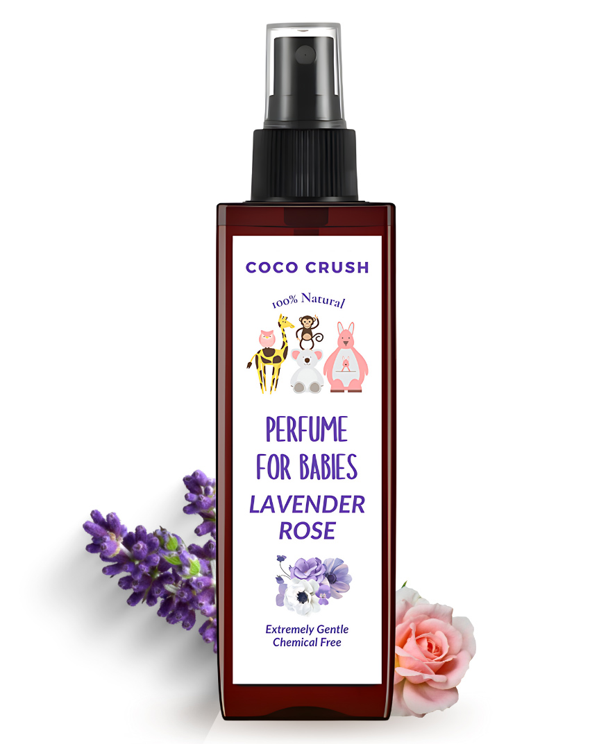 Coco Crush 100% Natural Rose and Lavender Perfume for Babies, 50 ml - Gentle & Safe, Mild Fragrance-image-5