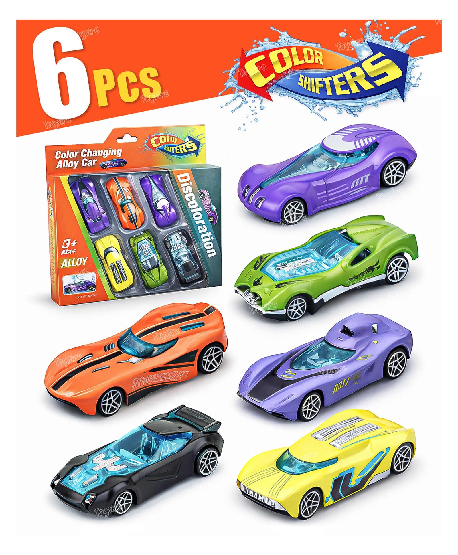 Toysire Die Cast Metal Car for Kids Unbrekable Mini Alloy Diecast Model Car Toy for Boys & Girls(6pcs)-image-35