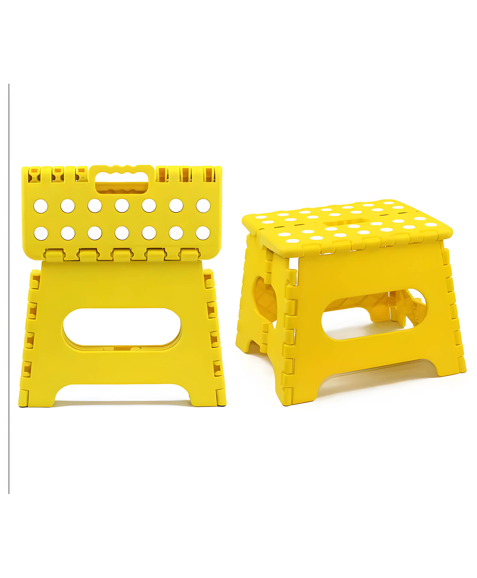 Cozy Vibes Easy Carry Multipurpose Folding Small Square Stool Plastic Step Stool - Pack of 1 - Color May Vary-image-23