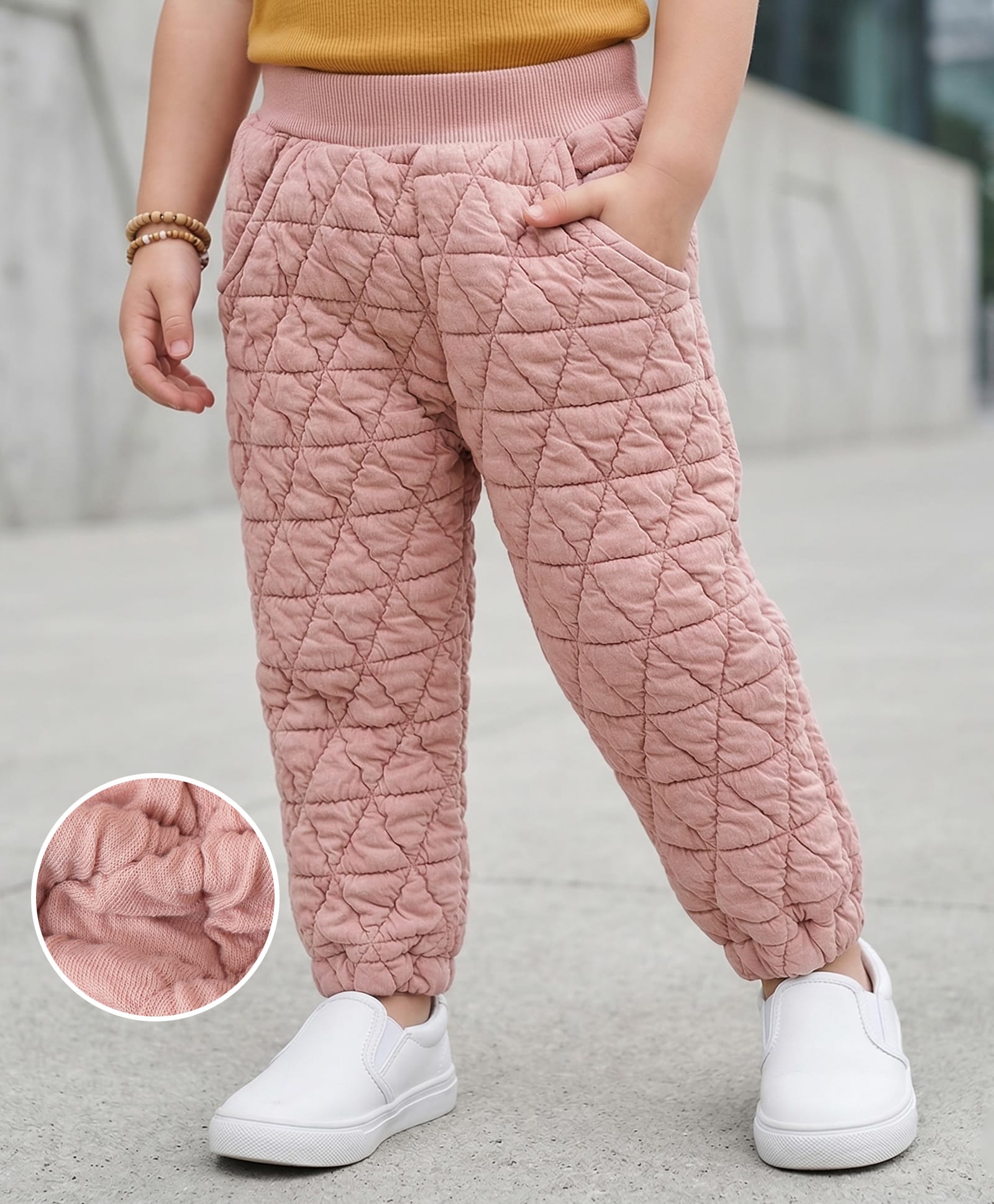 Kookie Kids Full Length Solid Lounge Pant - Pink-picture-23