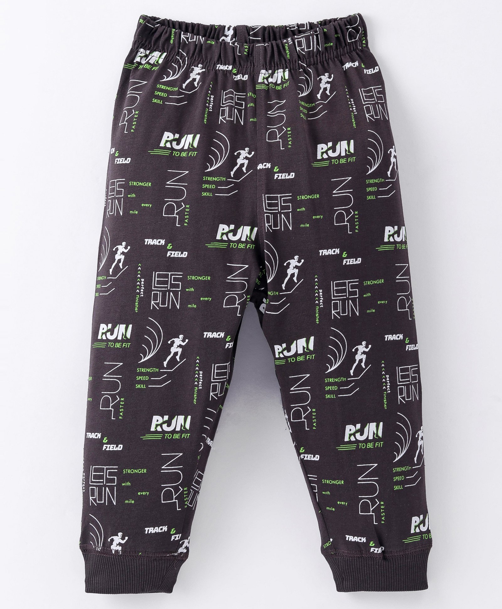 Doreme Single Jersey Knit Full Length Lounge Pant with Text Print - Grey-picture-11