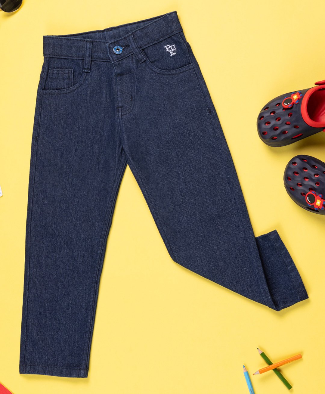 PURPLE UNITED KIDS Solid Denim Trouser - Blue-picture-27