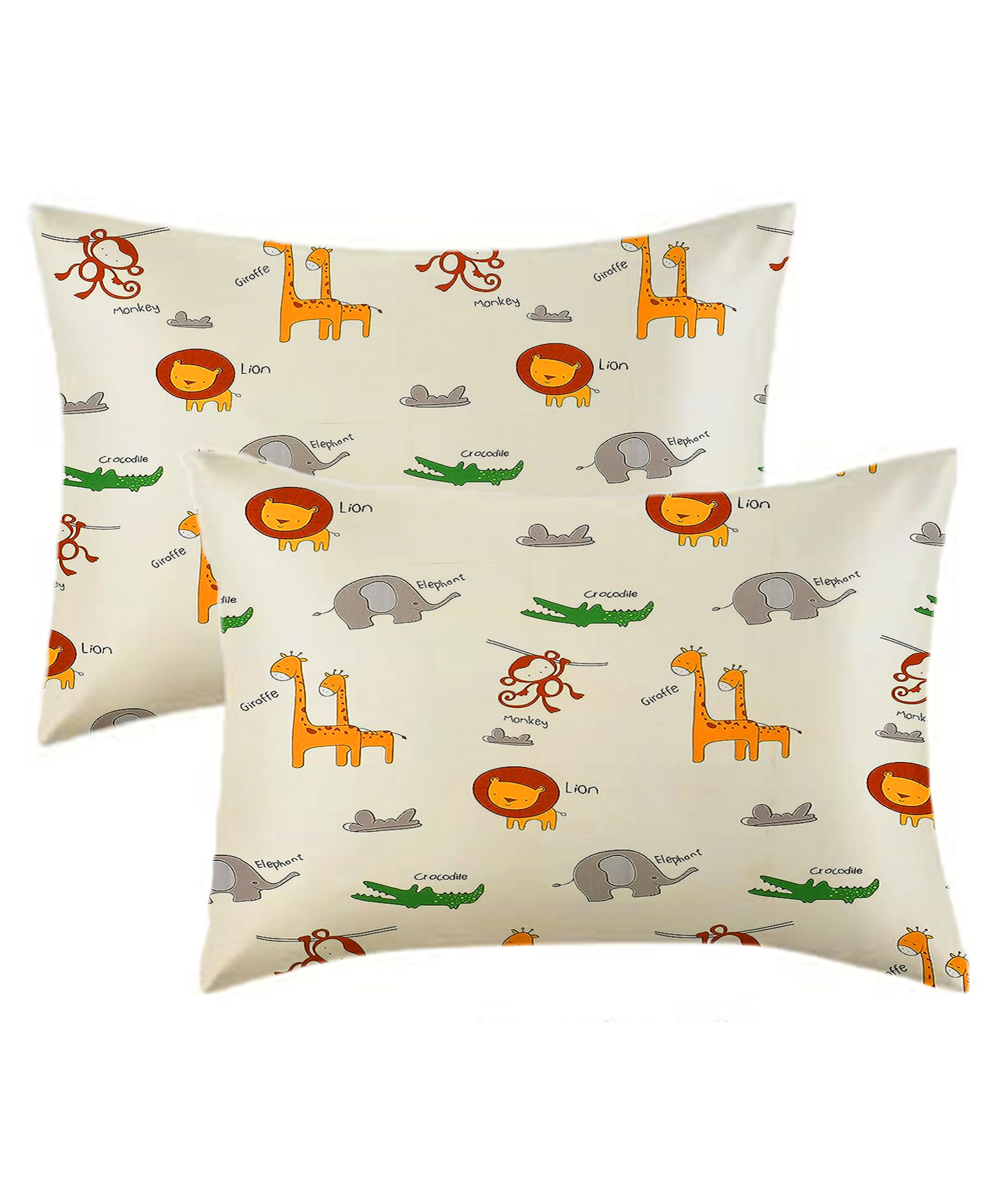 Filymore Cartoon Printed Pillow Covers | Made with Pure Microfiber Soft & Skin Friendly Pillow Cases | Size (17 x 27 inch, OFF WHITE) Set of 2-image-29