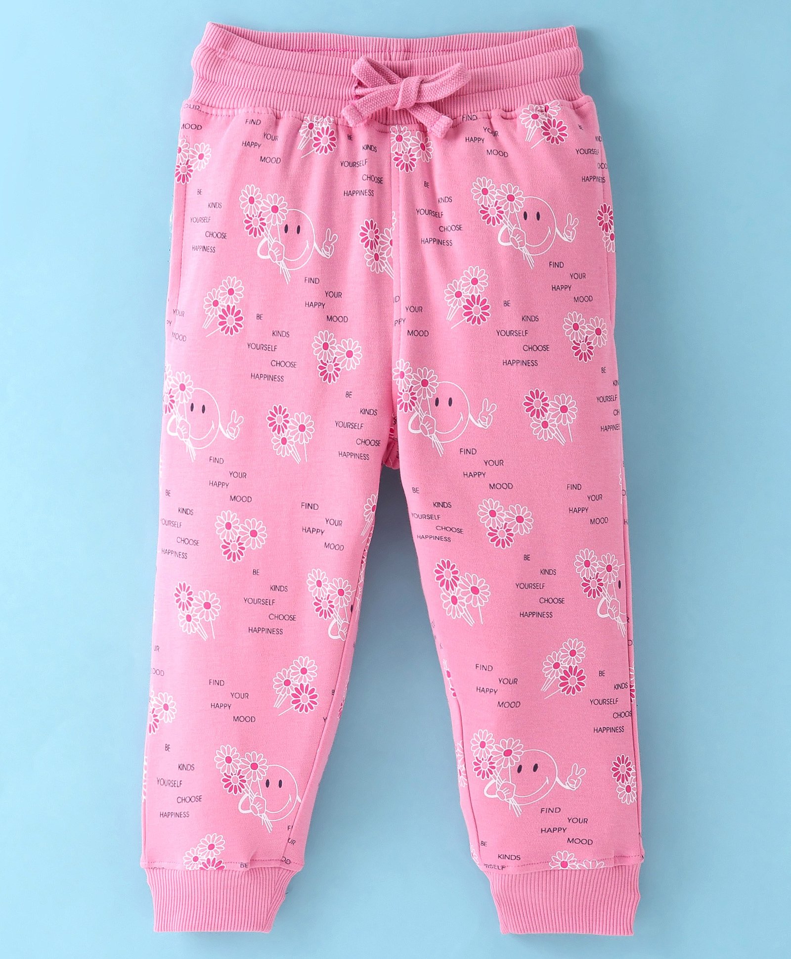 Doreme  Single Jersey Knit Full Length Legging with Floral Print - Pink-picture-20
