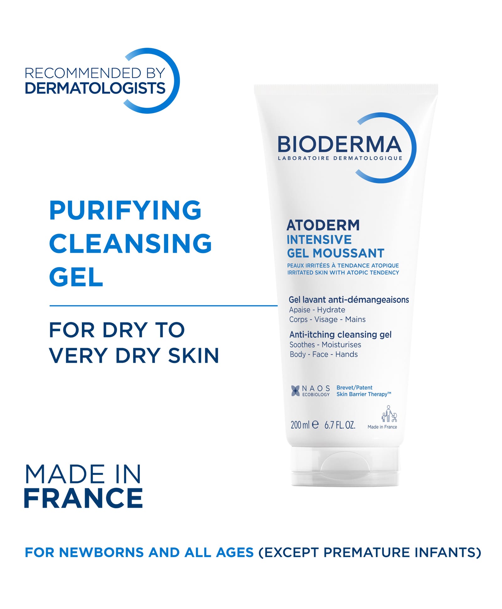 Bioderma Atoderm Intensive Gel Moussant Ultra-Soothing Shower Gel Very Dry to Atopic Skin- 200ml-image-30