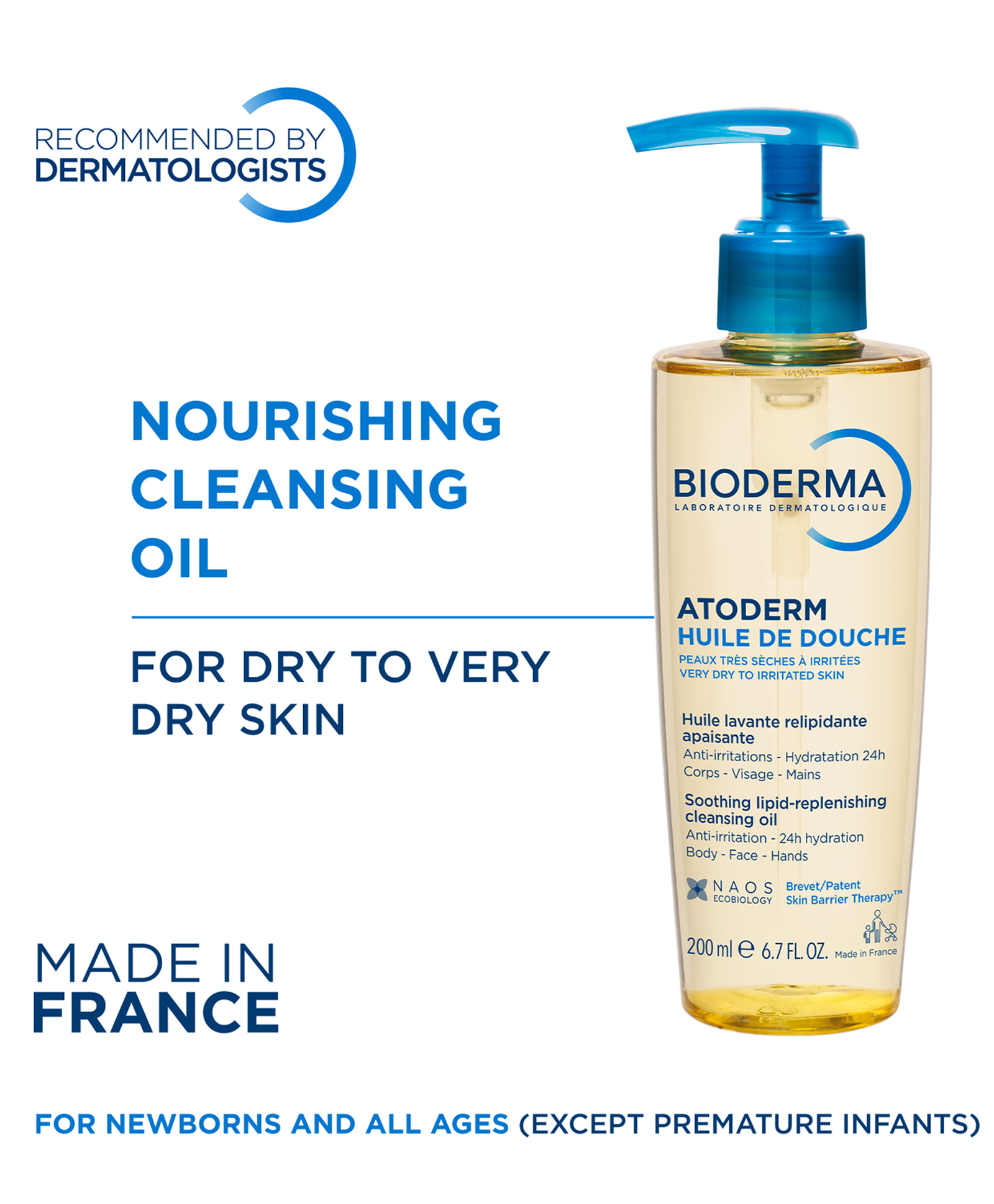 Bioderma Cleansing Oil Atoderm Huile De Douche With Niacinamide - 200ml-picture-24