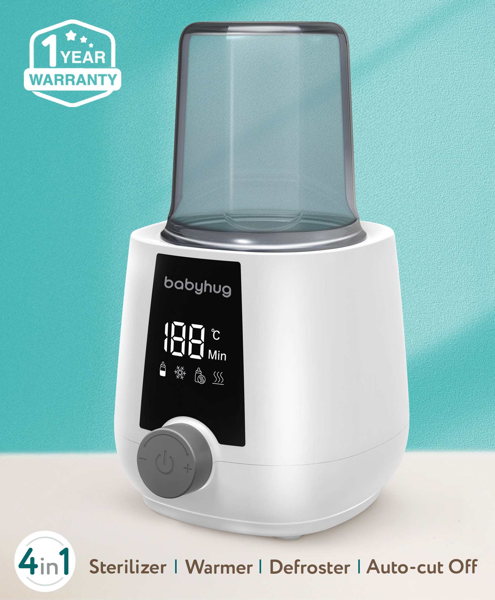 Babyhug 4-in-1 Baby Bottle Warmer cum sterilizer - White