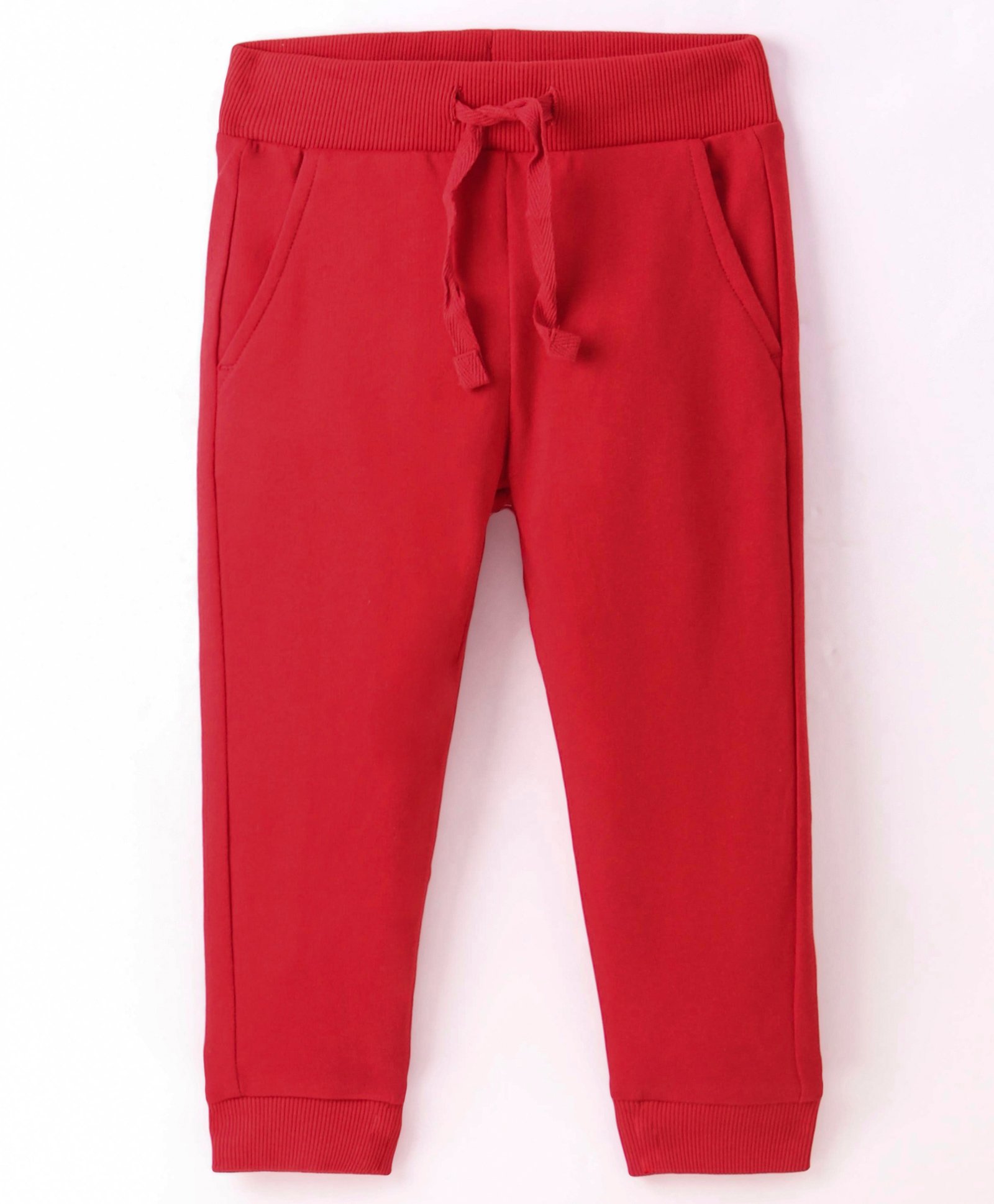 UCB Cotton Knit  Full Length Solid  Colour Lounge Pant - Red-picture-23