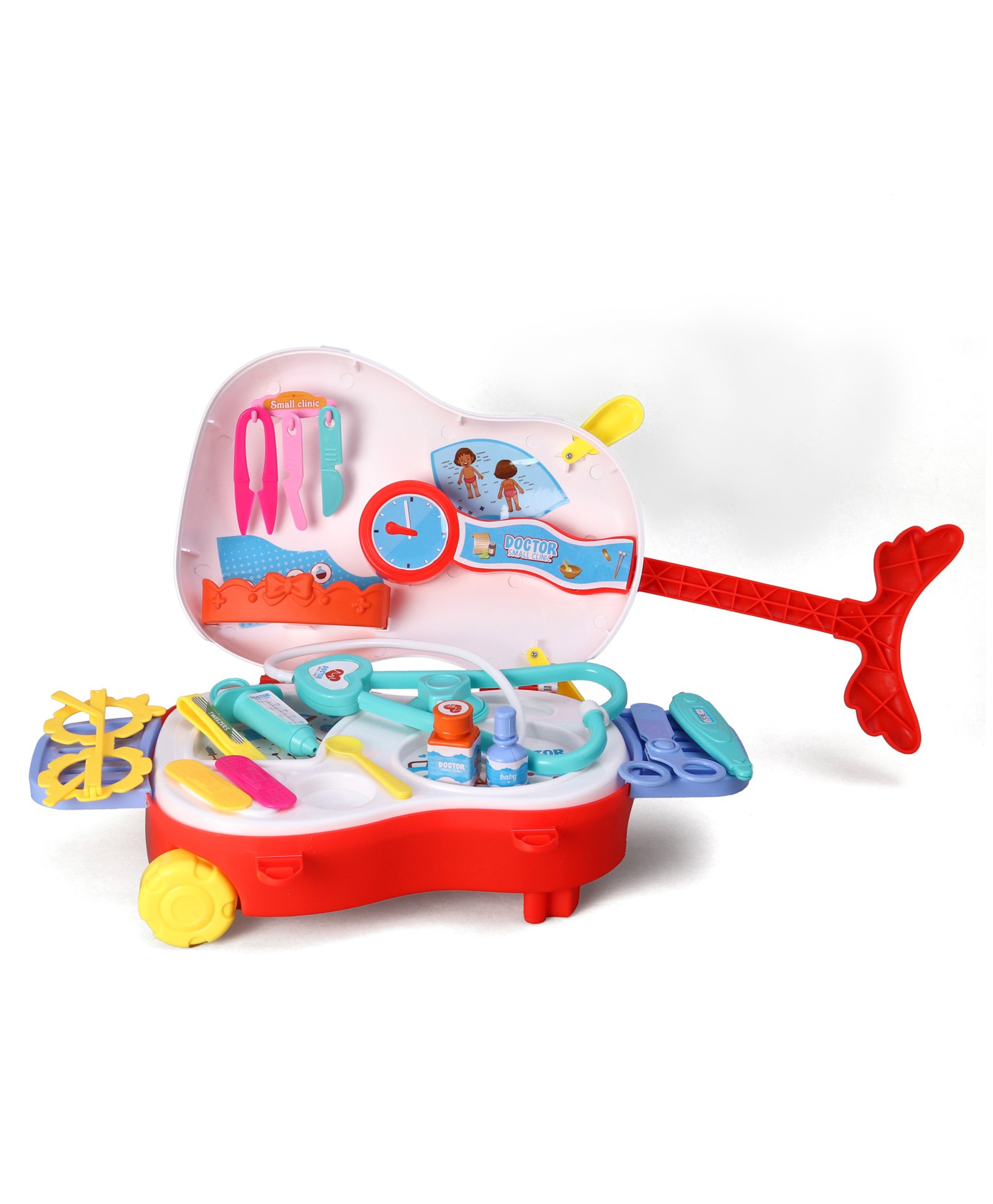 United Agencies Doctor Kit Trolley Box Toy - Multicolor