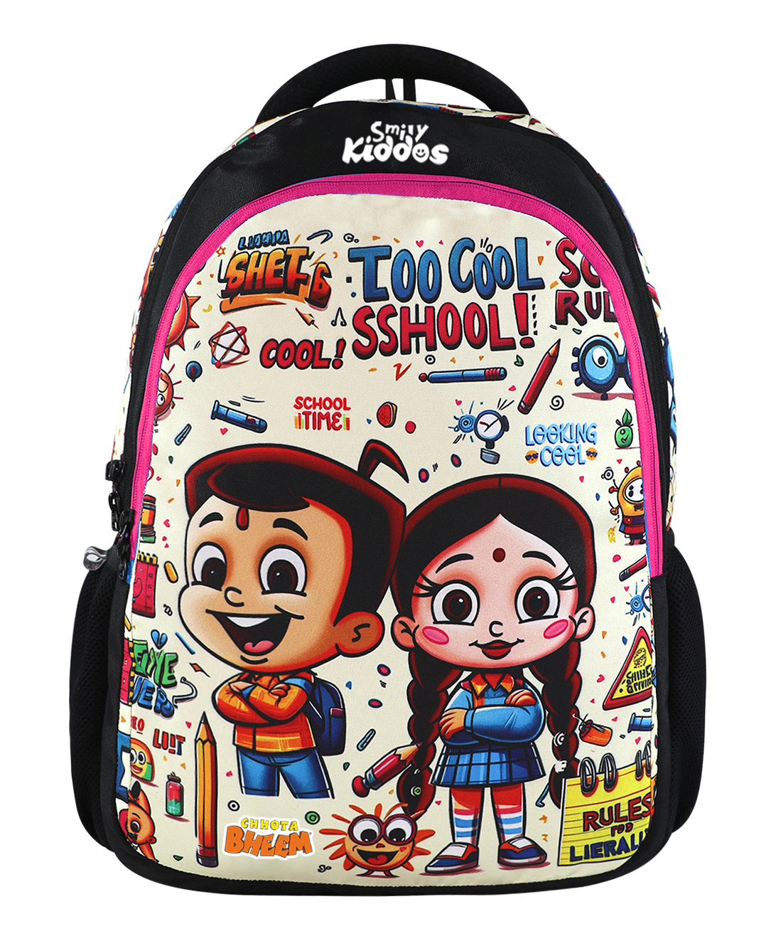 Smily Kiddos - Licensed Chhota Bheem 21 L Junior Backpack Too Cool III - Pink- 18 Inch-image-42