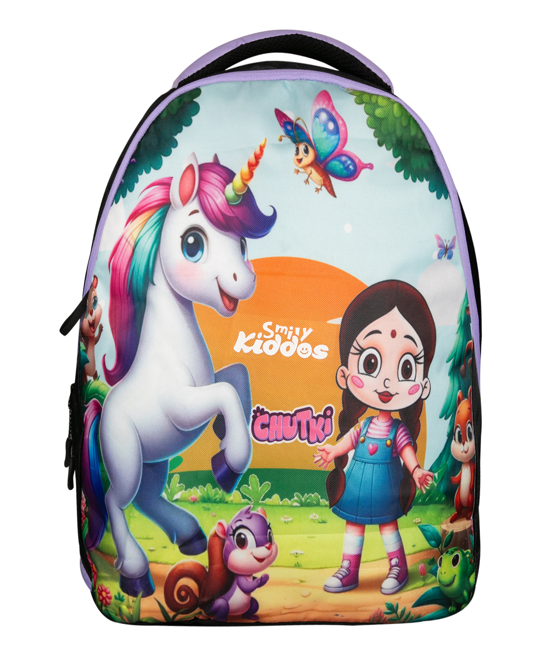 Smily Kiddos - Licensed Chhota Bheem Chutki Junior Backpack 2 - Purple - 16 Inch-image-24