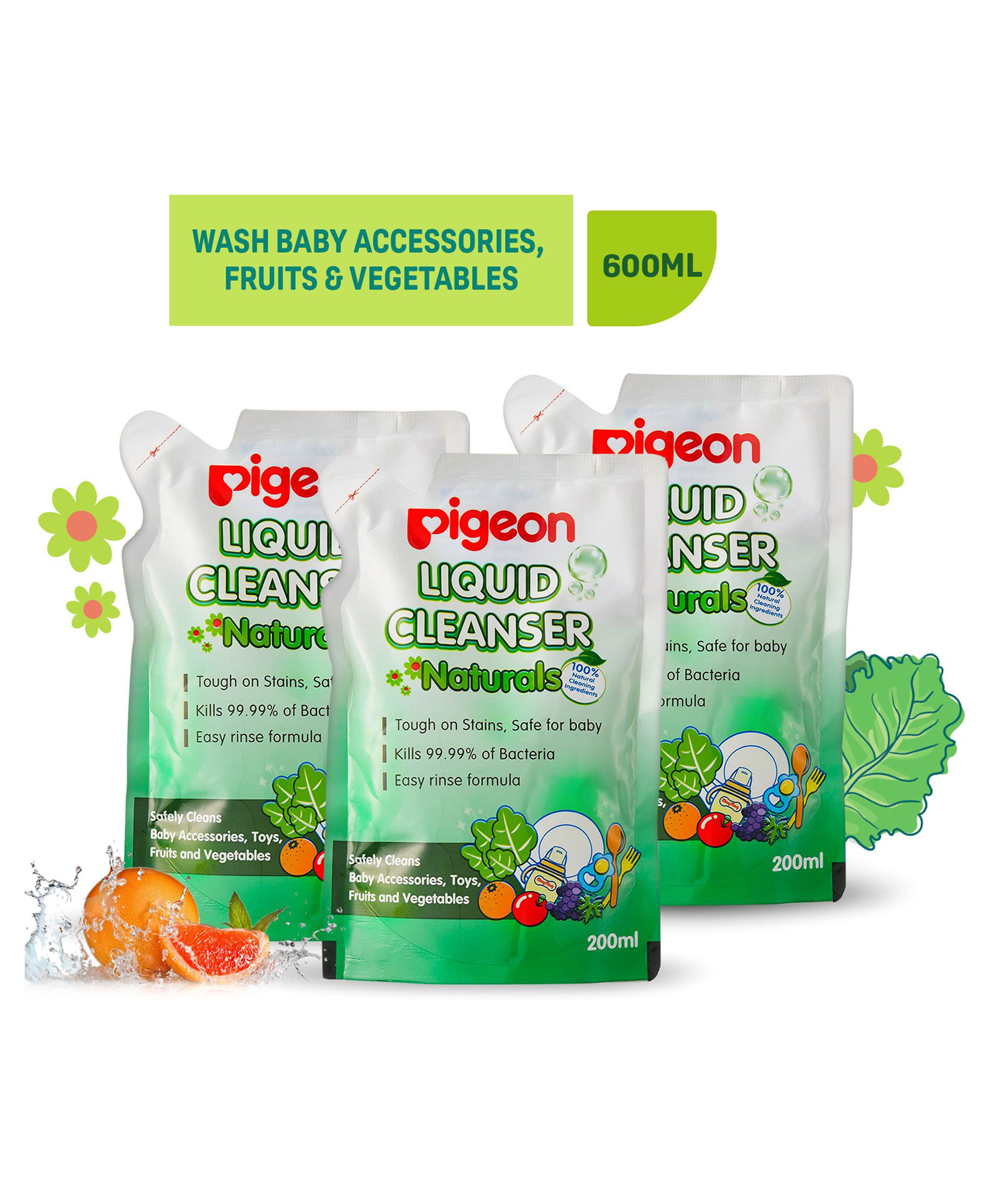 Pigeon Liquid Cleanser Refill Pack of 3 - 200 ml Each-image-29