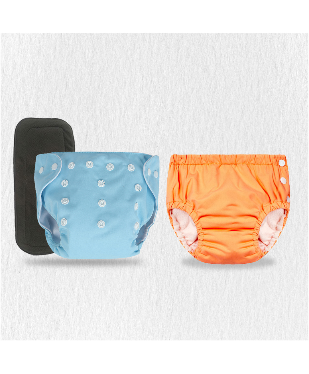 Chinmay Kids Combo of Baby Swim Diaper Waterproof Reusable Leakproof Adjustable Pool Swimsuit & Adjustable Size Baby Cloth Button Diaper Washable/Reusable Nappies for Infants With Black Insert-image-46