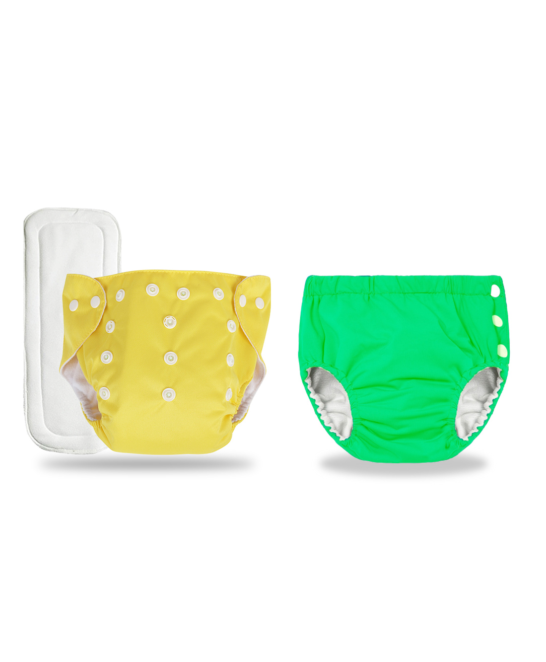 Chinmay Kids Combo of Baby Swim Diaper Waterproof Reusable Leakproof Adjustable Pool Swimsuit & Adjustable Size Baby Cloth Button Diaper Washable/Reusable Nappies for Infants With White Insert-image-48