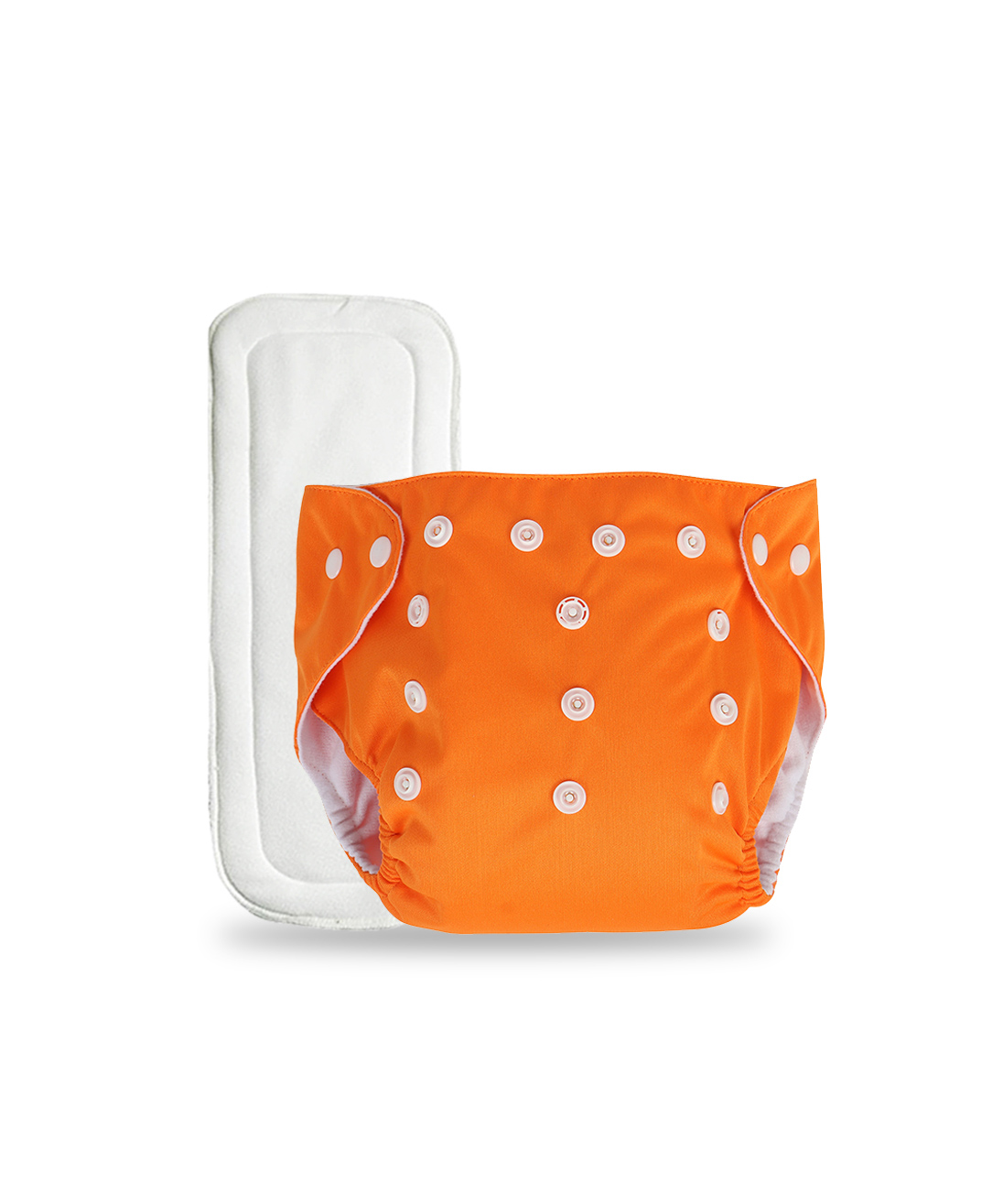 Chinmay Kids Plain Diapers With White Inserts  Size Adjustable Baby Cloth Button Diaper - Washable/Reusable Nappies for Infants & Toddlers, 8 X 8 inch, White Insert-image-46