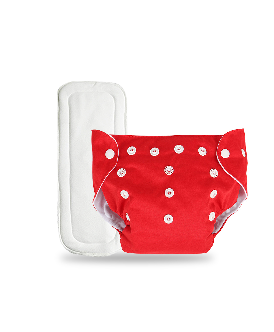 Chinmay Kids Plain Diapers With White Inserts  Size Adjustable Baby Cloth Button Diaper - Washable/Reusable Nappies for Infants & Toddlers, 8 X 8 inch, White Insert-image-49