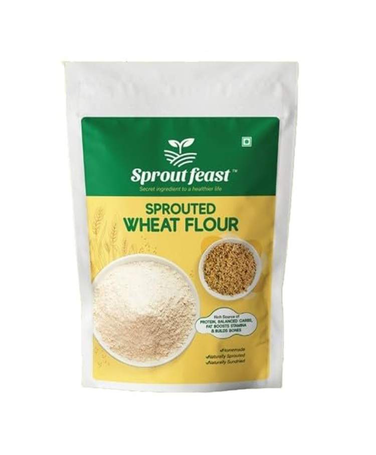 Sprout Feast Sprouted Whole Wheat Flour 900 g|High Protein & Fibre|Balanced Carbs|Homemade|Naturally Sun Dried-image-22