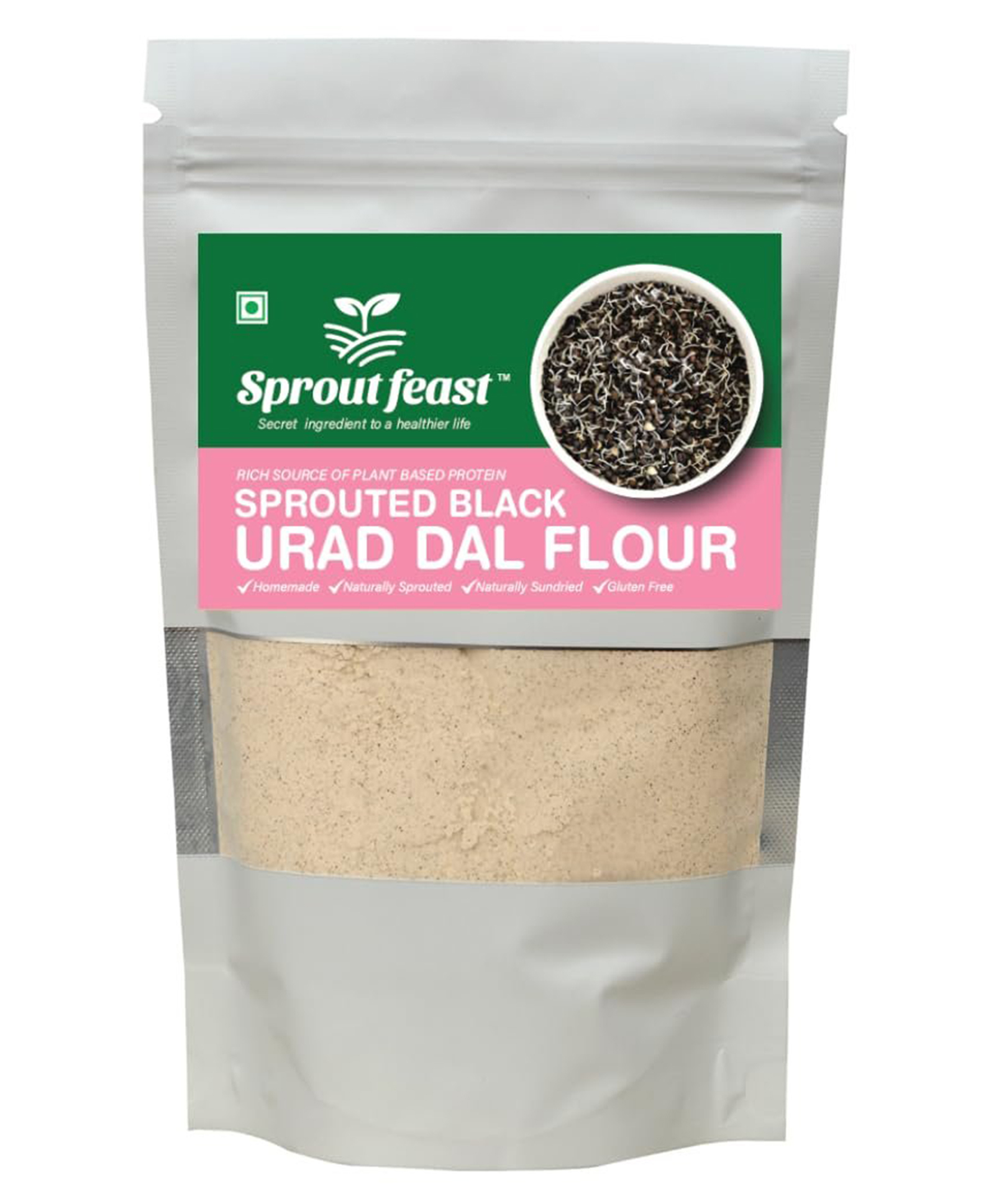 Sprout Feast Sprouted Black Urad Dal Flour 300 g|100% Homemade & Naturally Dried|Protein Rich|Gluten Free-picture-22