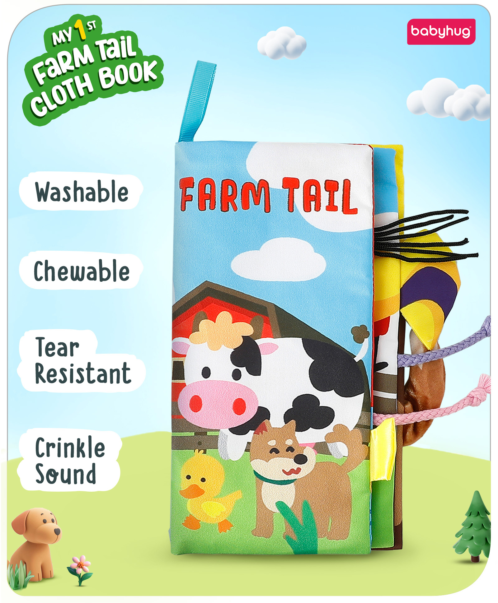 Babyhug Farm with Tail Cloth Book - English-image-10