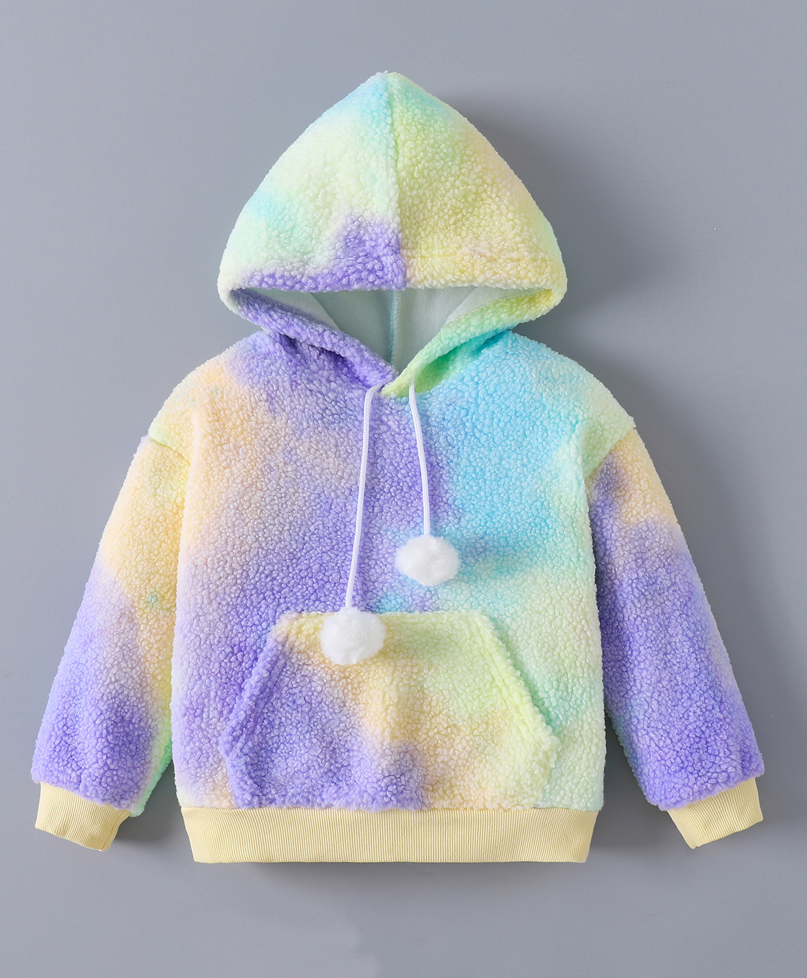 Kookie Kids Full Sleeves Sweatshirt With Tie & Dye Print & Kangaroo Pockets - Purple-picture-25