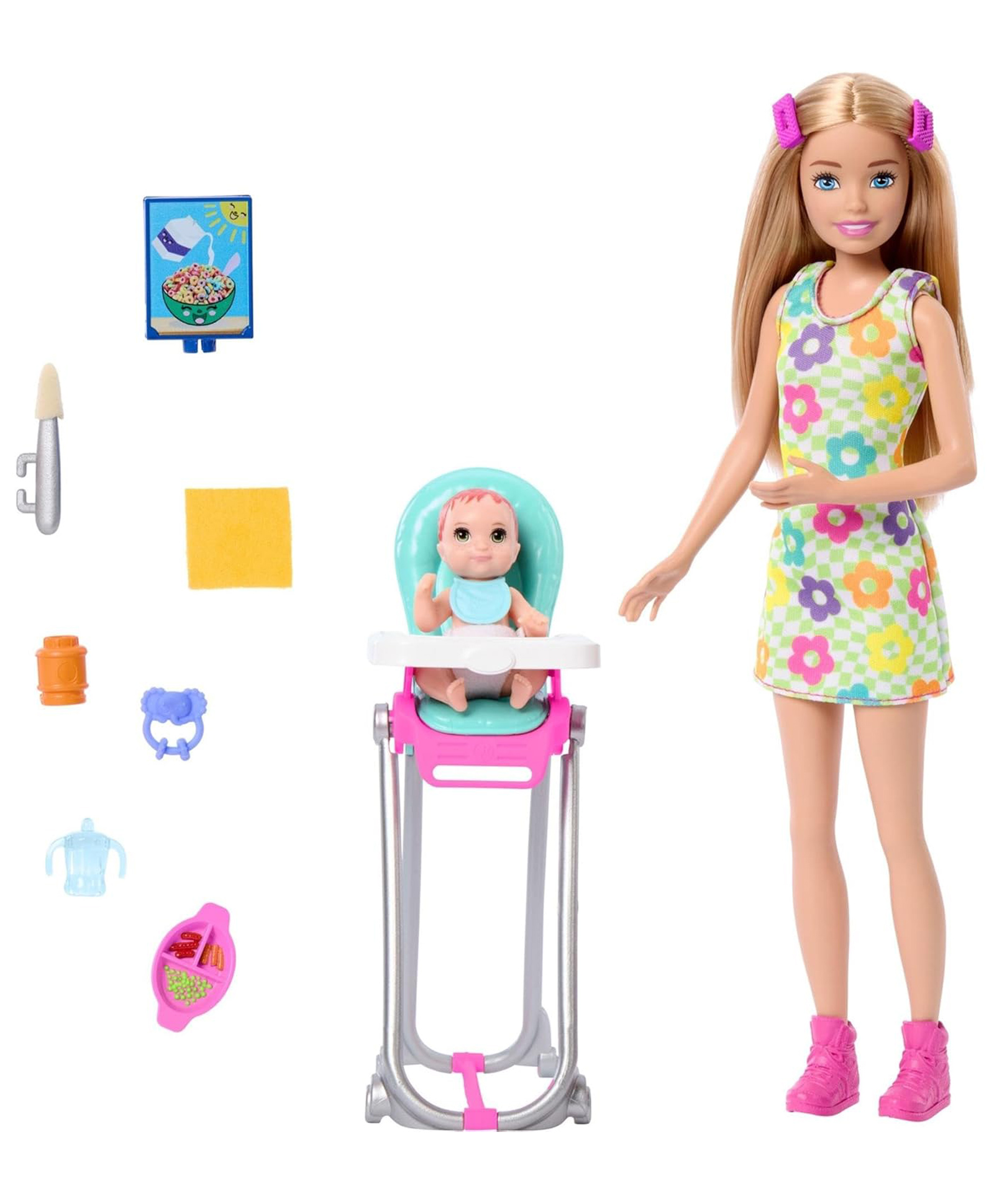 Barbie Skipper Babysitter Doll With Accessories Green - Height 25.5 cm-picture-45