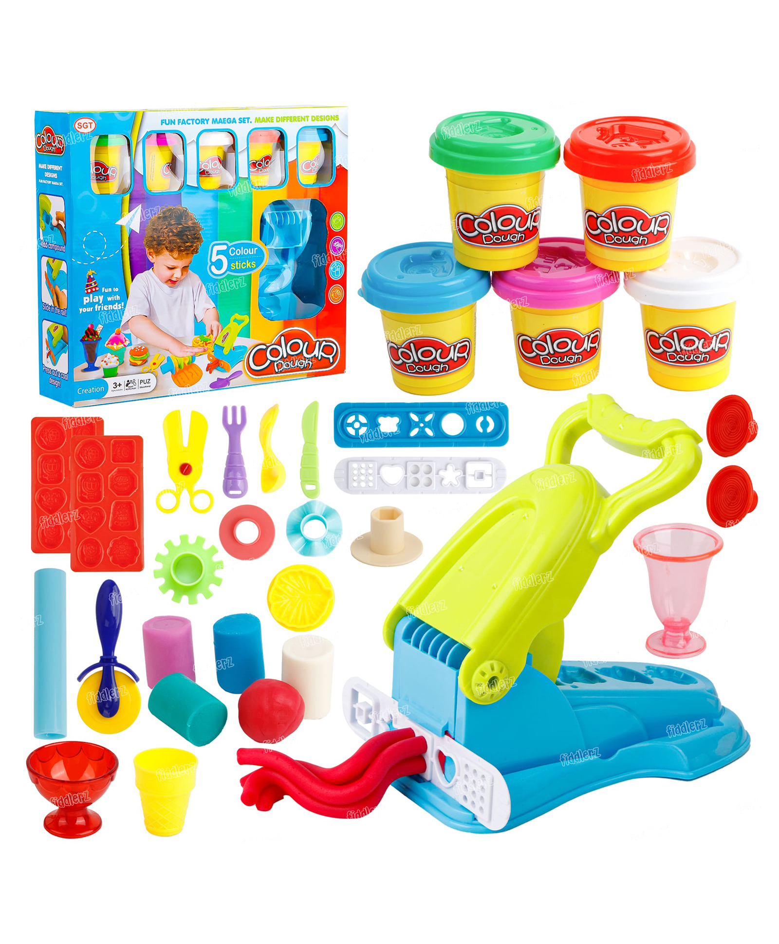 Toysire Clay Dough for Kids Clay for Art and Craft for Kids Pretend Play Activity Clay Toys Tools (28 Pieces)