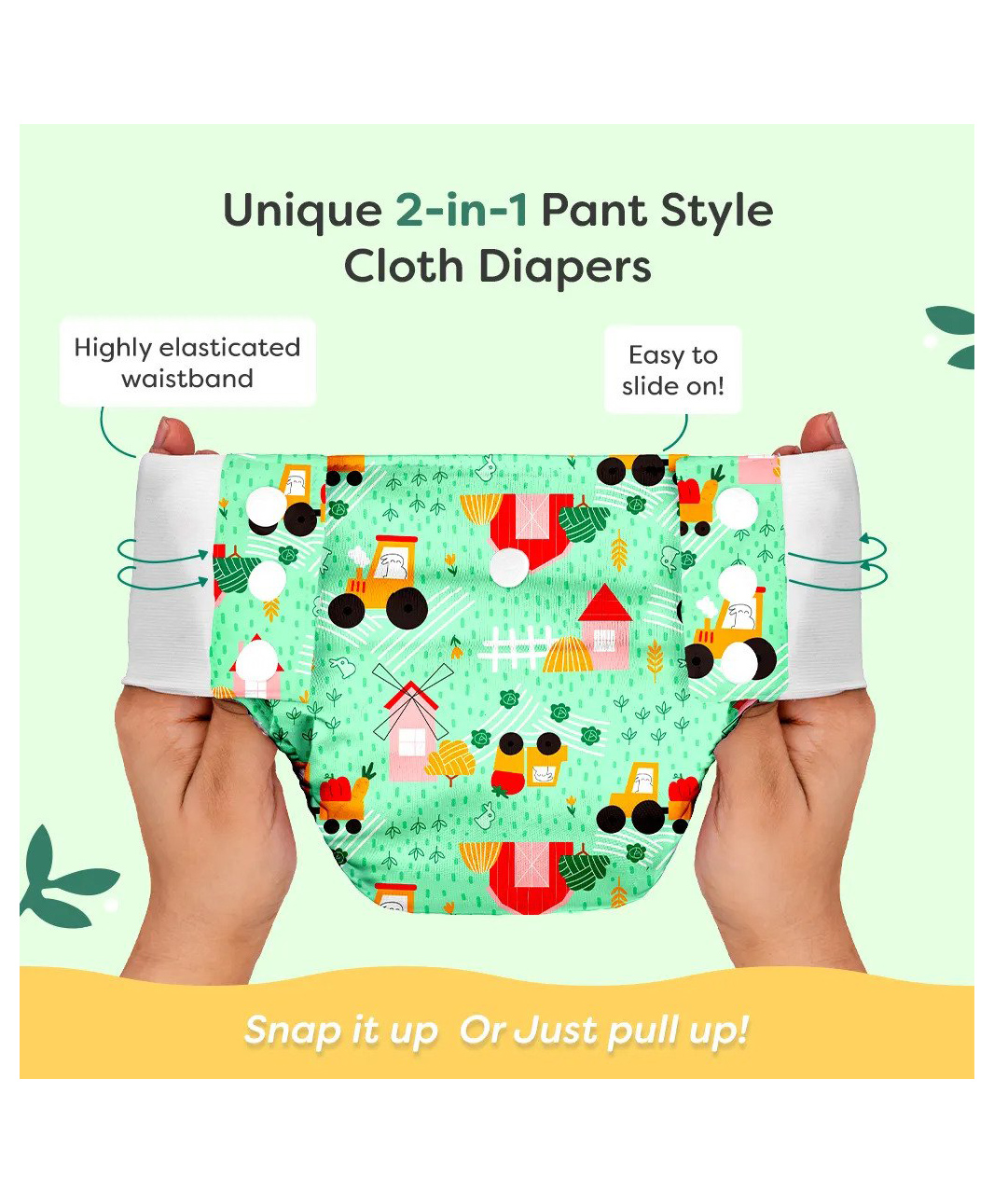 SuperBottoms UNO Cloth Diaper Pants (9kg-17kg) | Pull-up diaper pants | Super Absorbent | Washable & Reusable 300+ times | Comes with a Dry Feel Magic Pad | CPSIA Certified | Farmy Bummy-picture-39