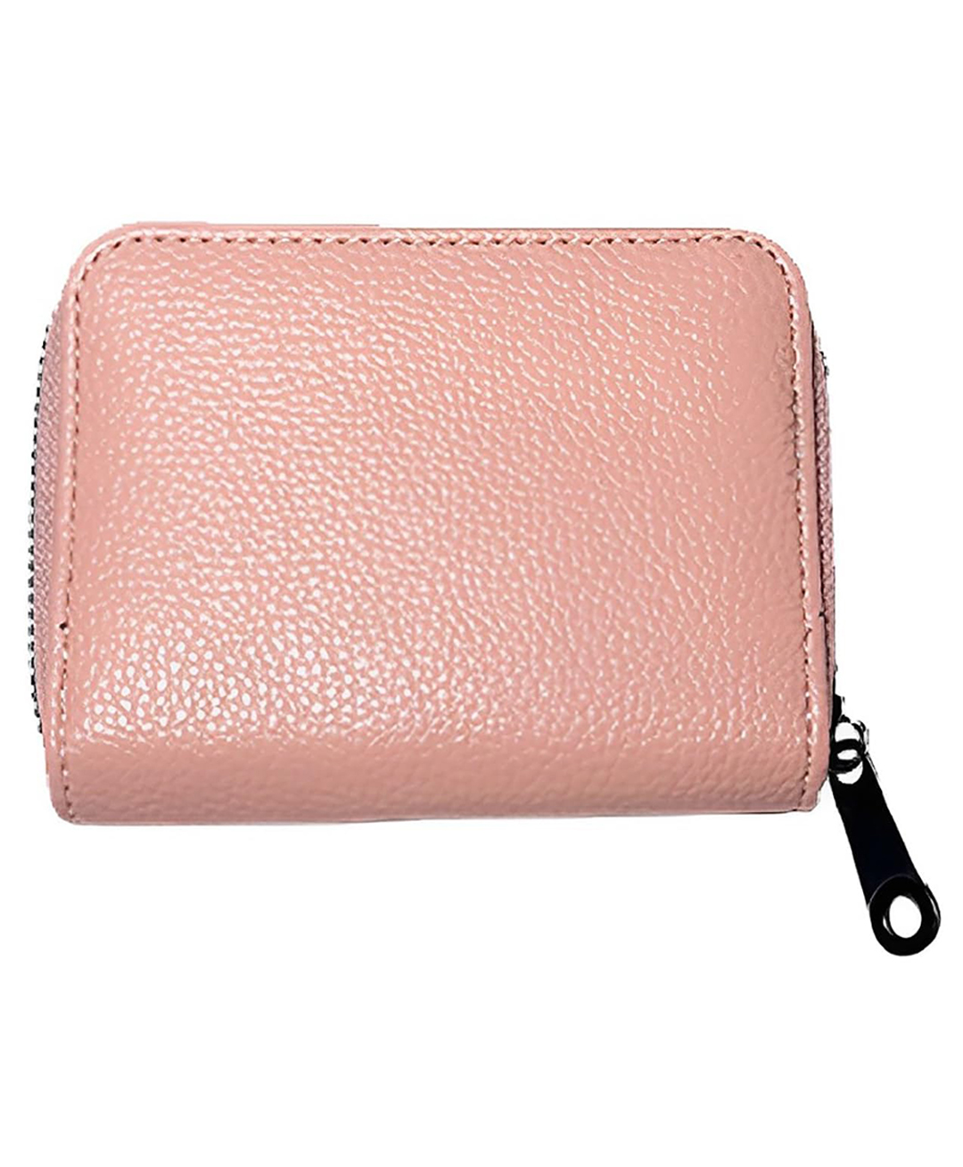 MOMISY PU Leather Credit Debit Card Holder Wallet Card Case ID Case Organizer Holder Zipper Wallet Coin Purse 14 Slots - Peach-image-5