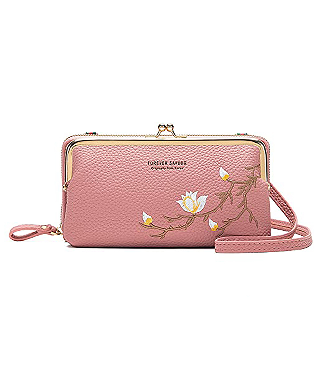 MOMISY Multi-Function Crossbody Bags for Women Mobile Purse Cell Phone Pouch with Adjustable Wide Strap Holder Pocket Small Purse Wallets Sling Bag Mini Shoulder Bags for Ladies Girls (Dark Pink)-image-6