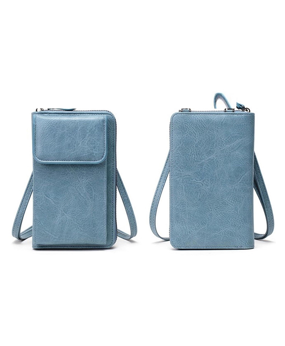 Momisy Multi-Function Crossbody Bags for Women Mobile Cell Phone Holder Card Pocket Bag Stylish Pu Leather Sling Bags for Women Girls Purse Wallet Mini Shoulder Bags - Blue-image-15