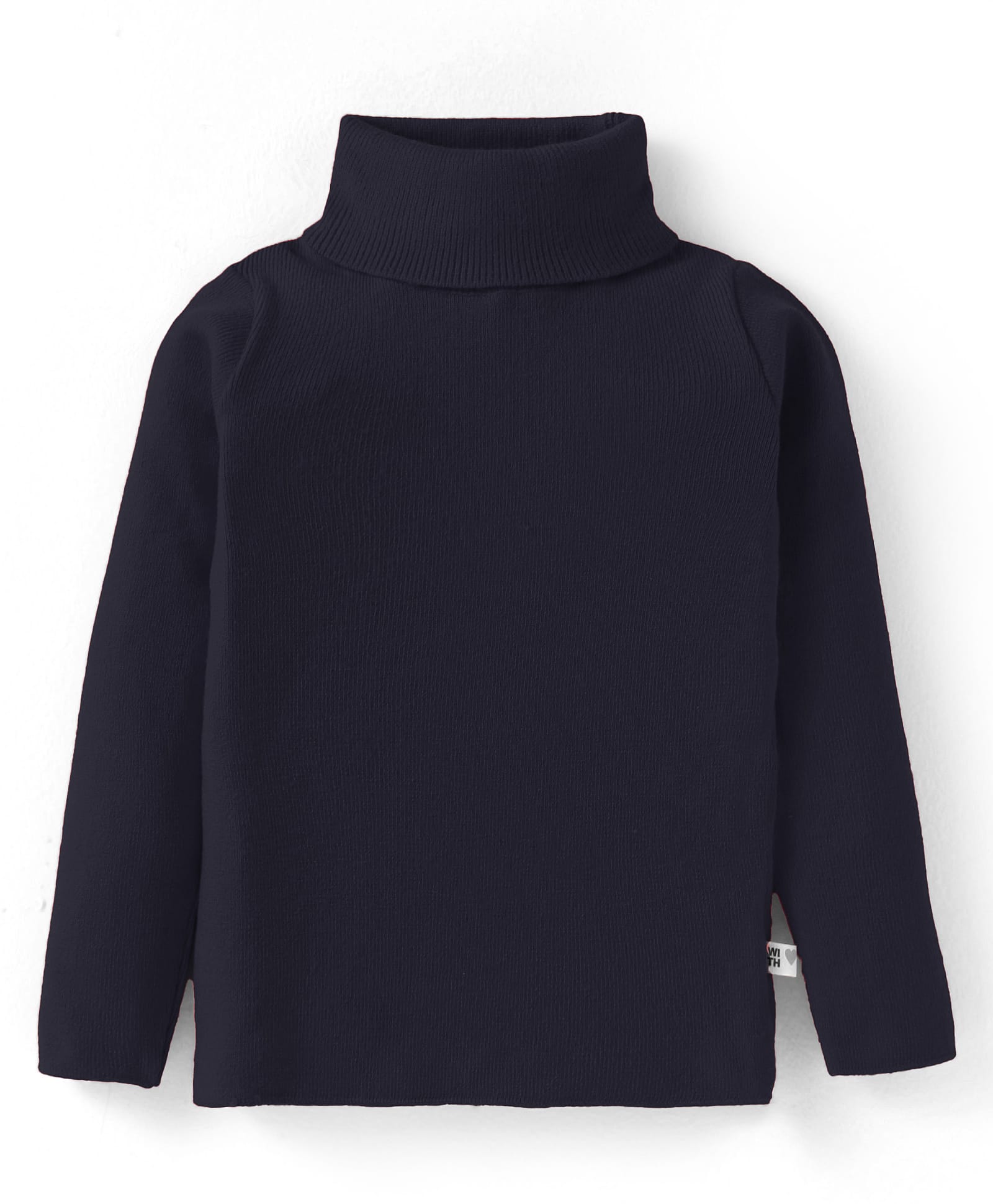 Yellow Apple Viscose Knit Full Sleeves Turtle NeckSolid Colour Winter T-Shirt - Navy Blue-picture-11