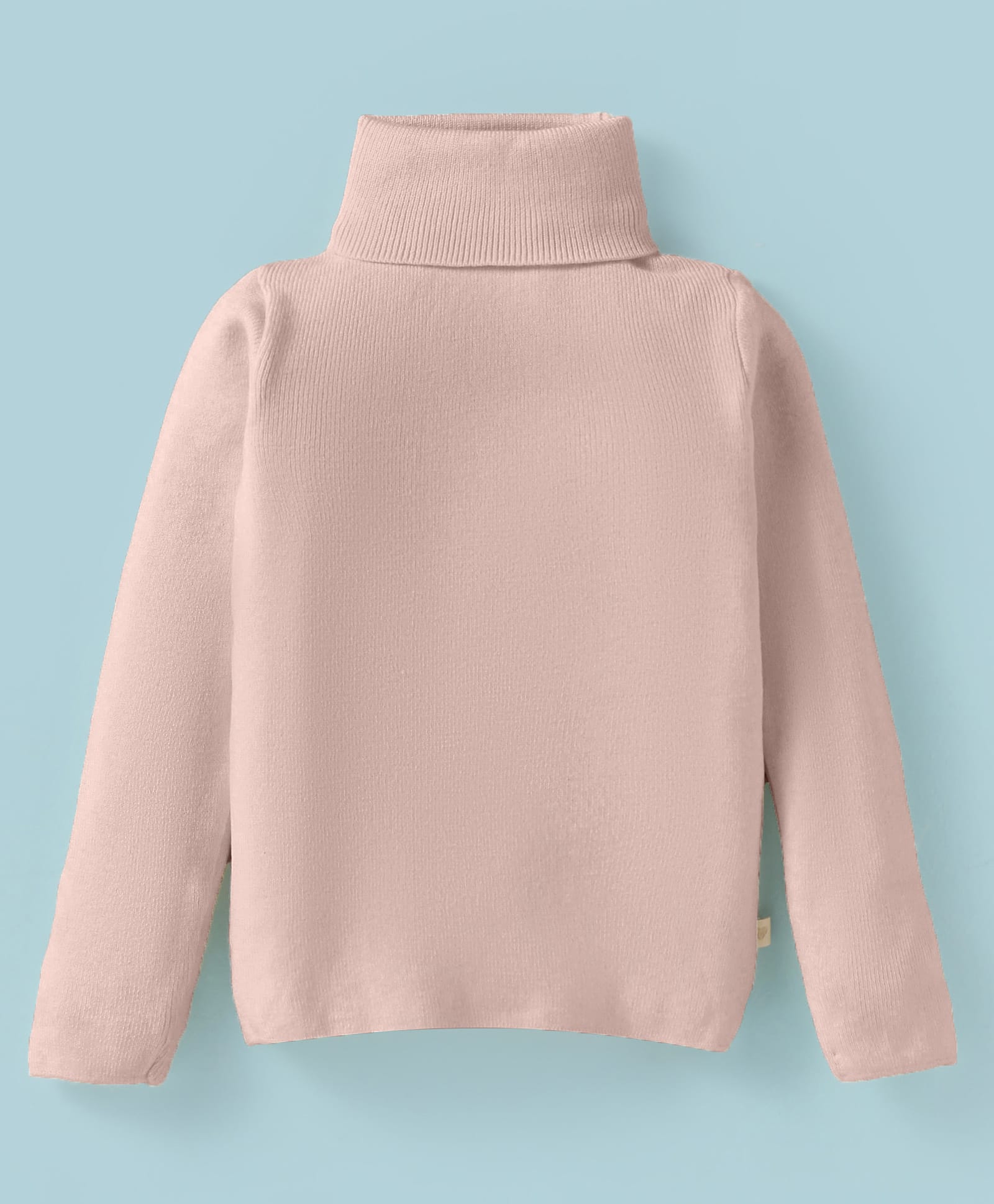 Yellow Apple Viscose Knit Full Sleeves Turtle Neck Solid Colour Winter T-Shirt - Beige-picture-16