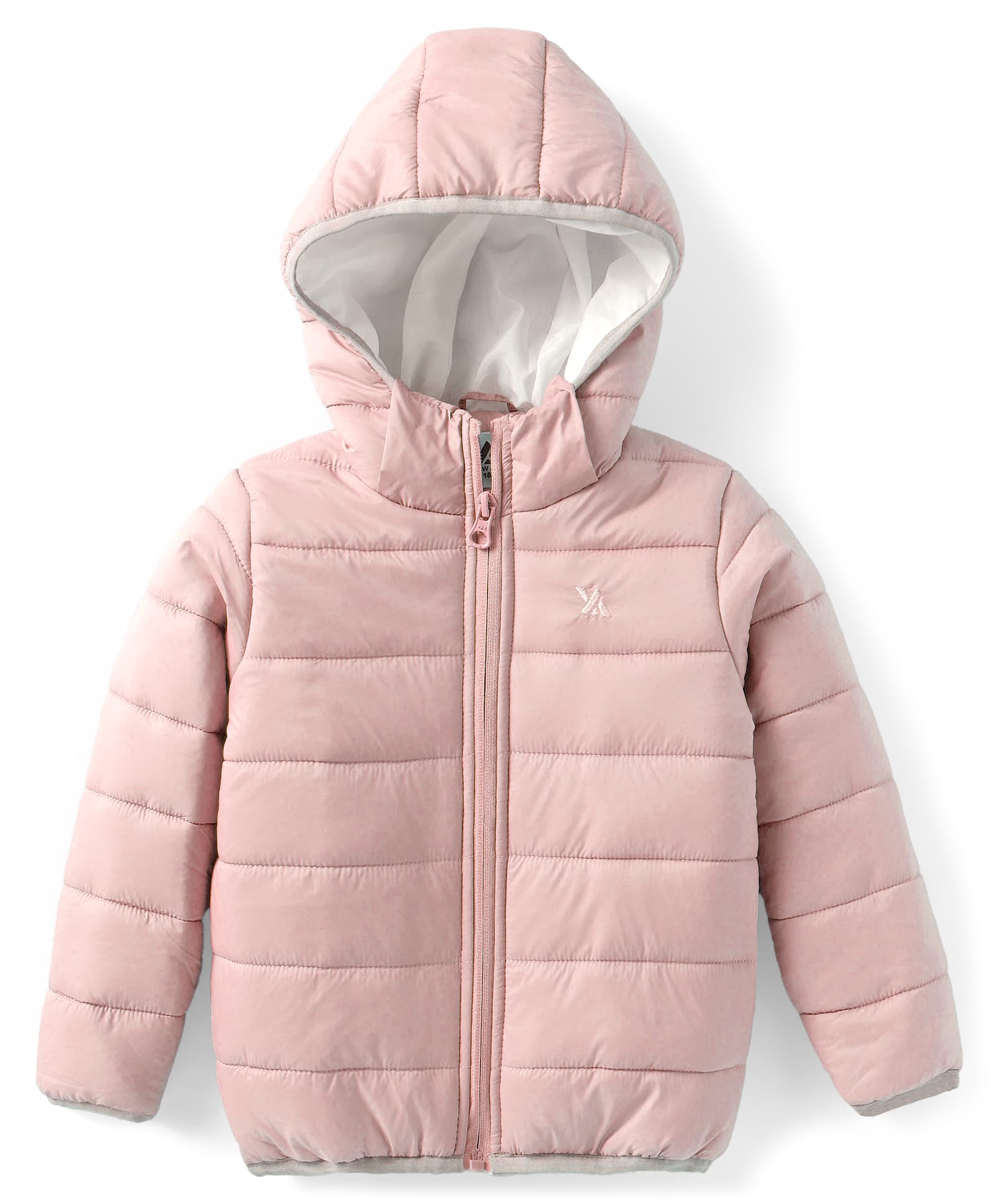 Yellow Apple Woven Full Length Padded Hooded Winter Jacket - Peach-picture-28