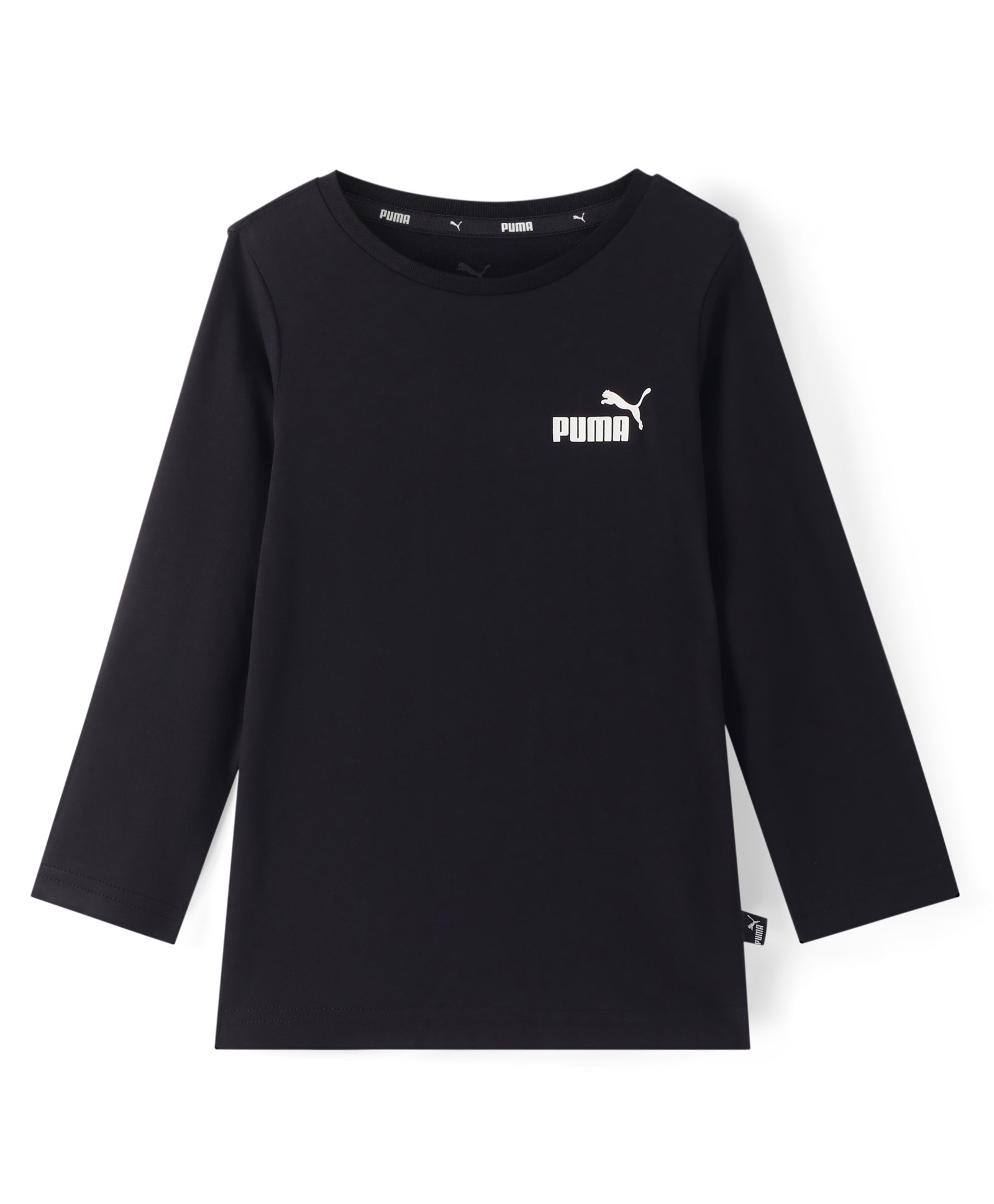 Puma Cotton Knit Full Sleeves T-Shirt With Logo Print - Black-image-44