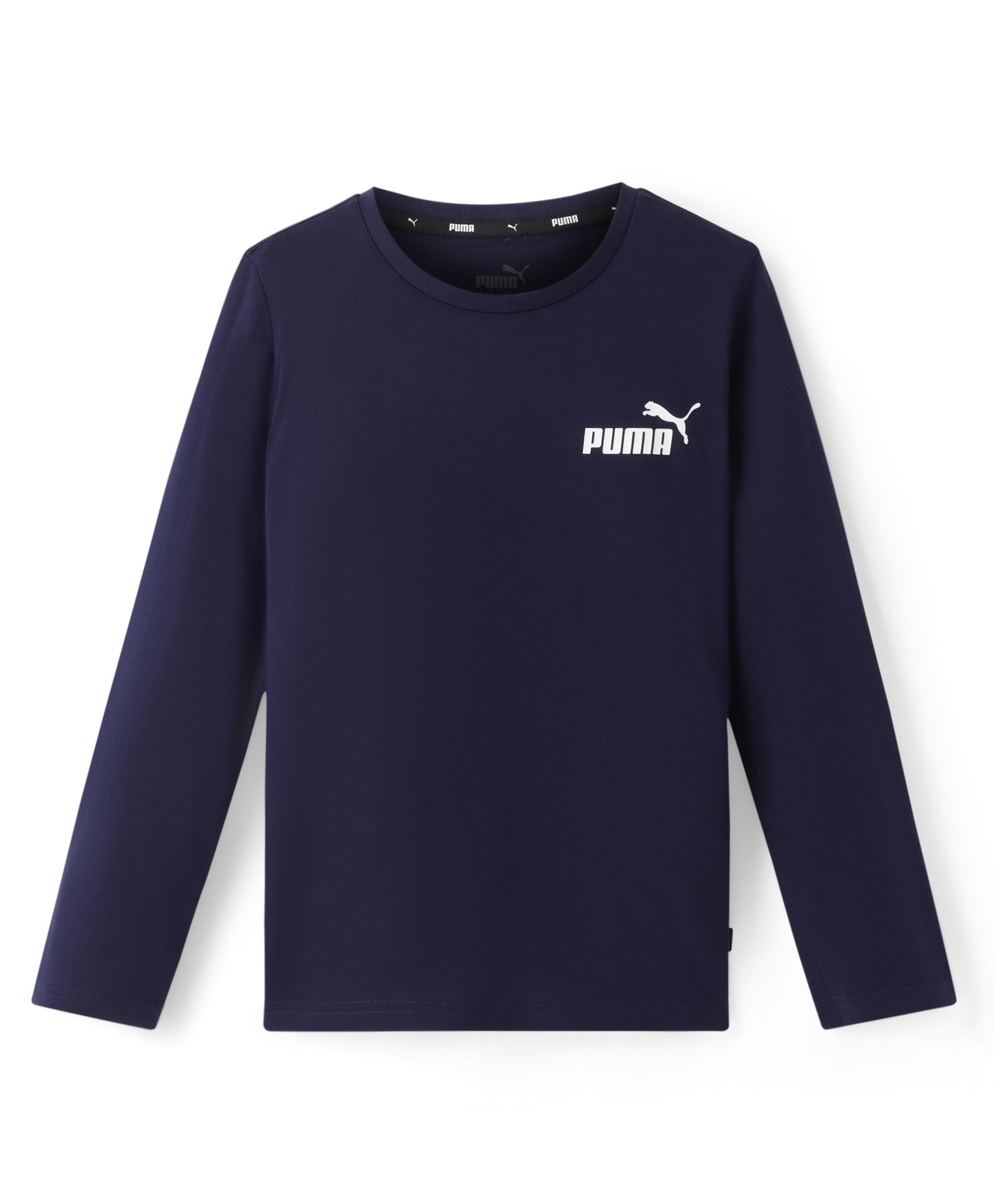 Puma Cotton Knit Full Sleeves T-Shirt With Logo Print - Navy Blue-picture-14