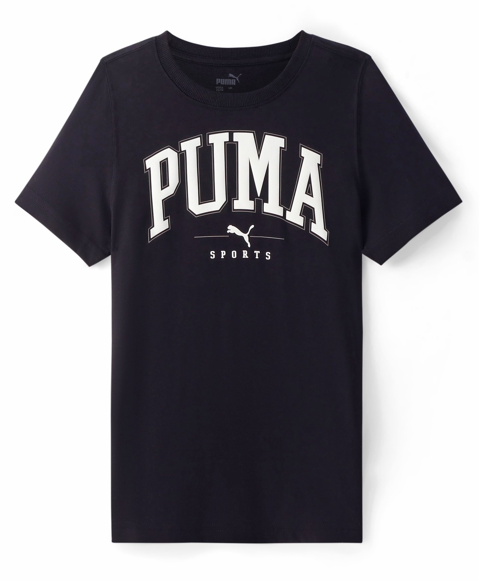 Puma Cotton Knit Half Sleeves T-Shirt With Logo Print - Black-picture-20