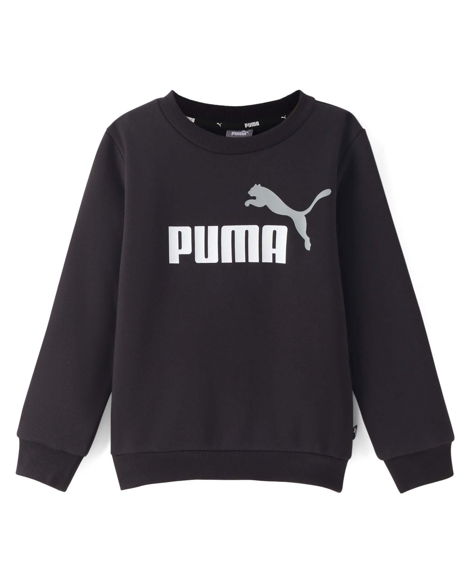 Puma Cotton Knit Full Sleeves Sweatshirt With Logo Print - Black-image-42